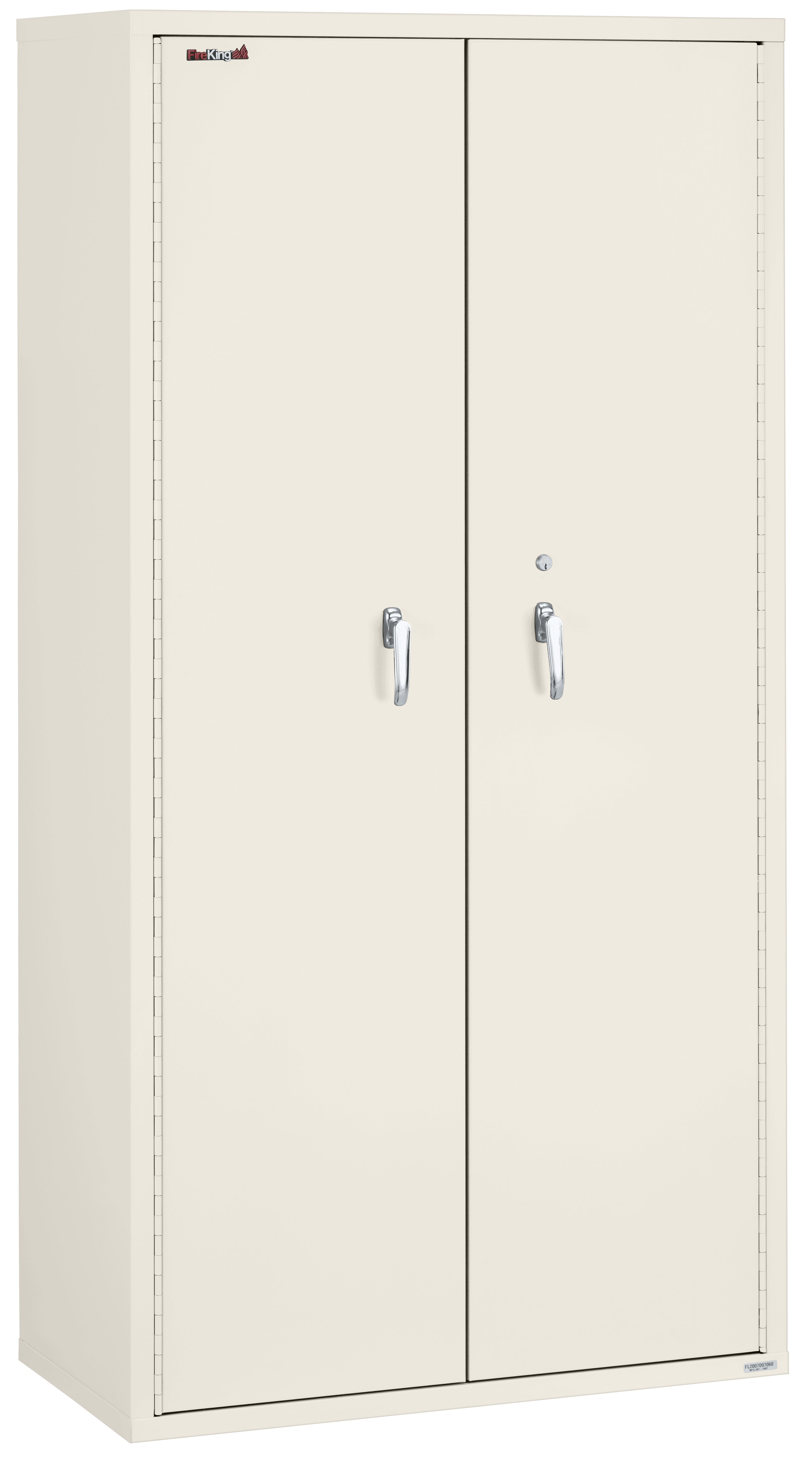 Fire Resistant - Double door storage cabinet - 72"H (Ivory White)