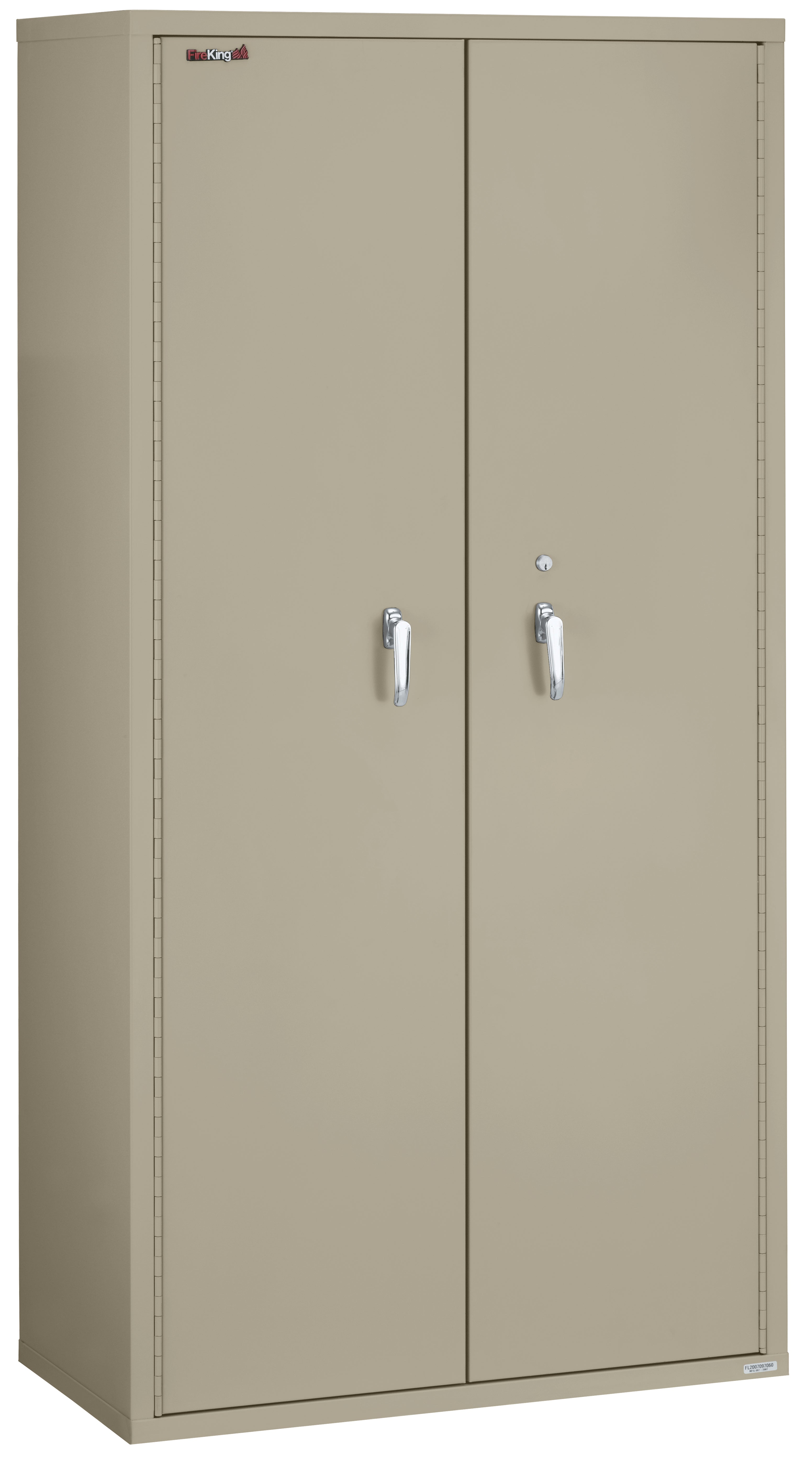 Fire Resistant - Double door storage cabinet - 72"H (Pewter)