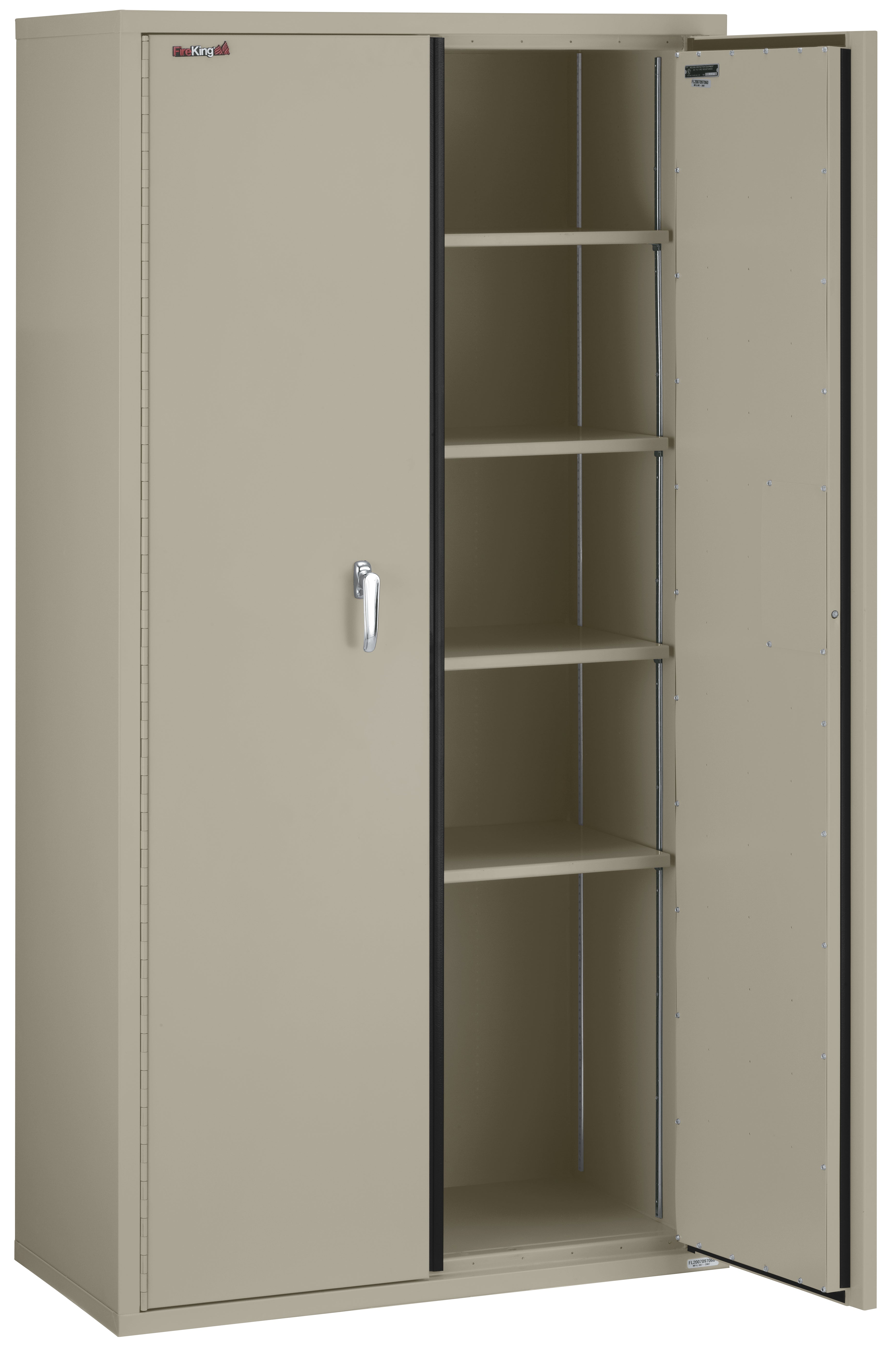 Fire Resistant - Double door storage cabinet - 72"H (Pewter)