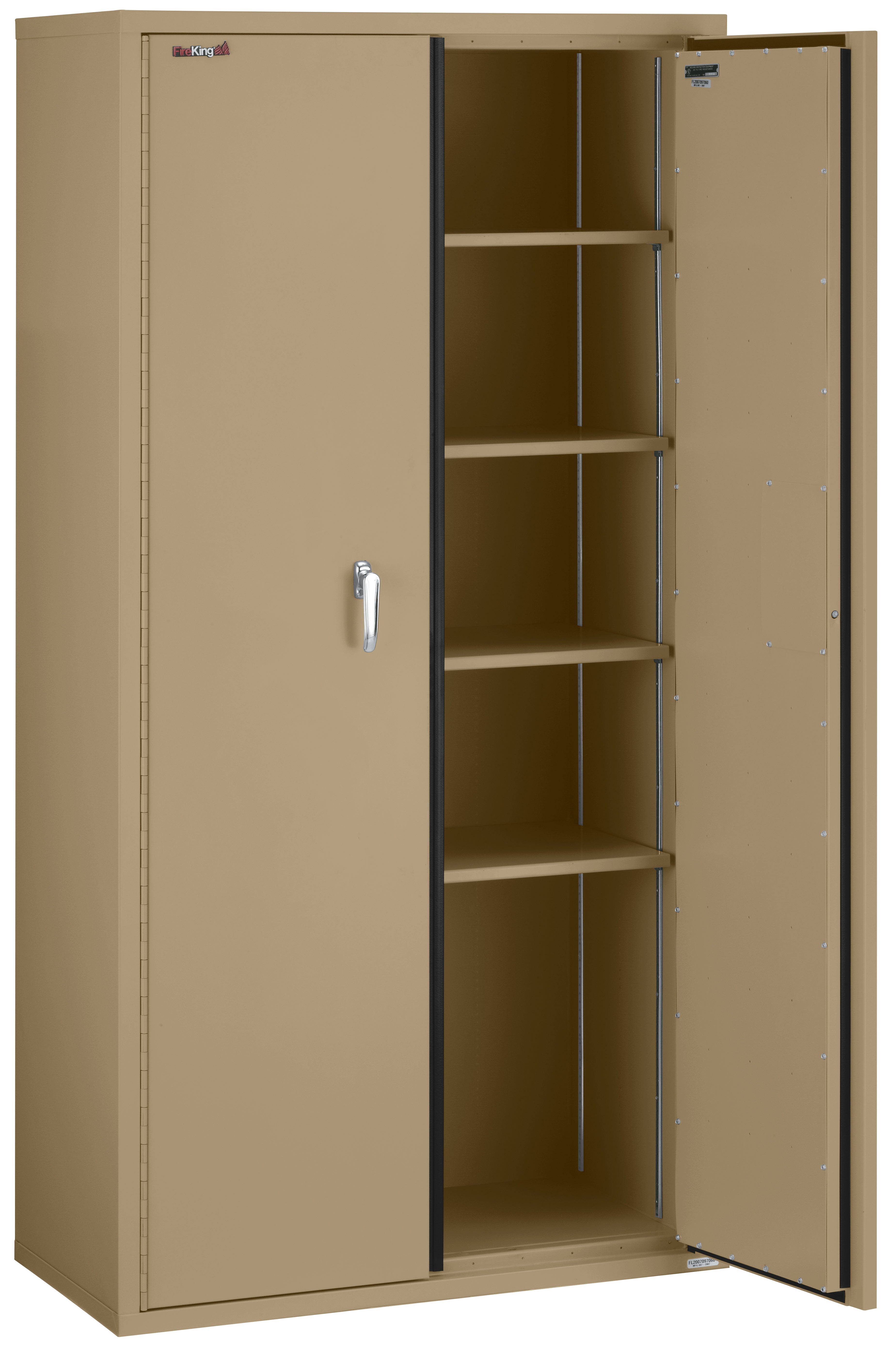 Fire Resistant - Double door storage cabinet - 72"H (Sand)