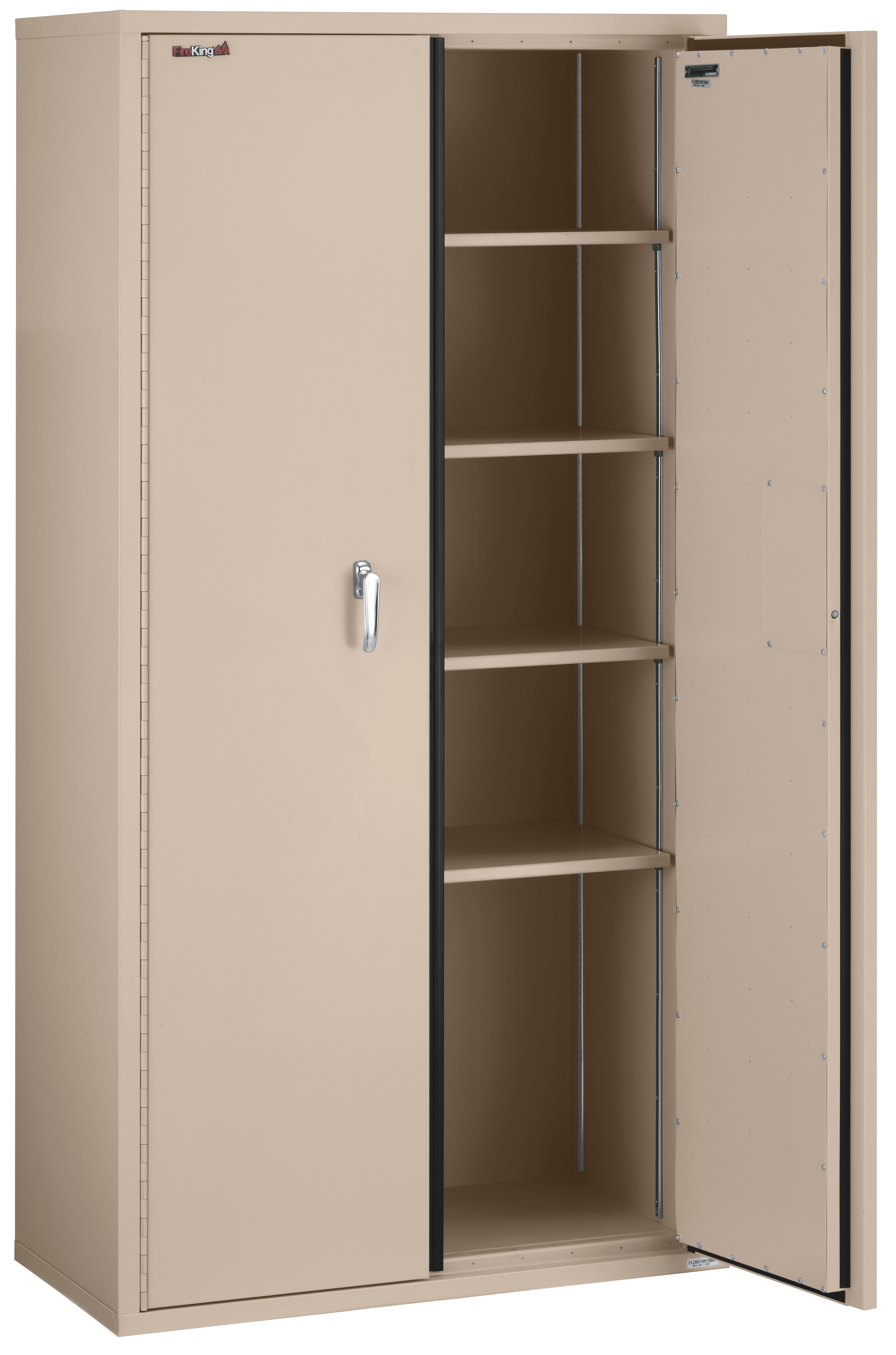 Fire Resistant - Double door storage cabinet - 72"H (Taupe)