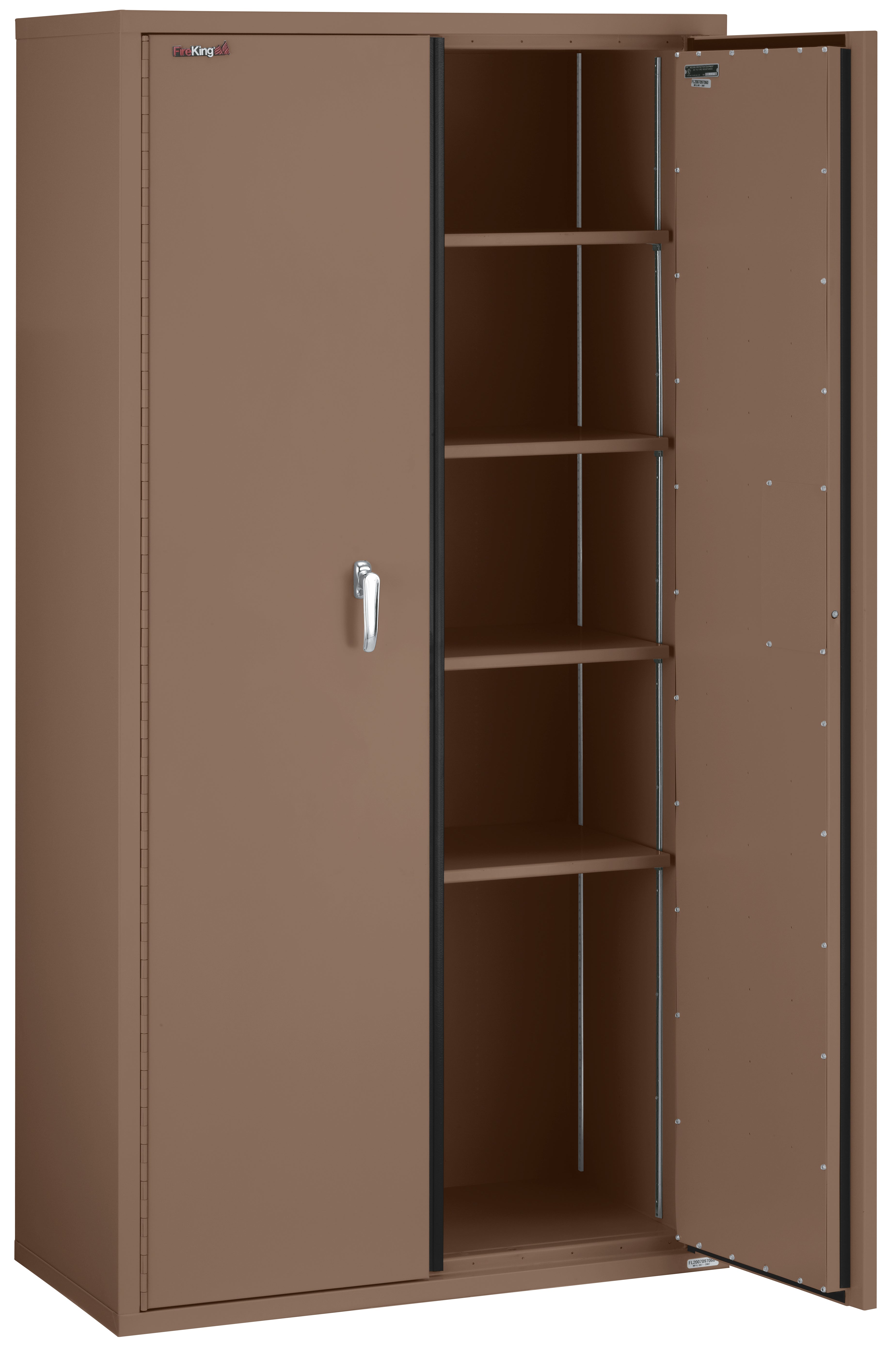 Fire Resistant - Double door storage cabinet - 72"H (Tan)