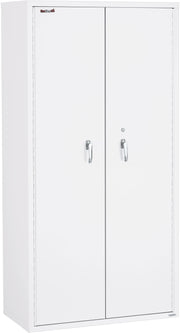 Fire Resistant - Double door storage cabinet with letter end tab inserts - 72"H (Arctic White)