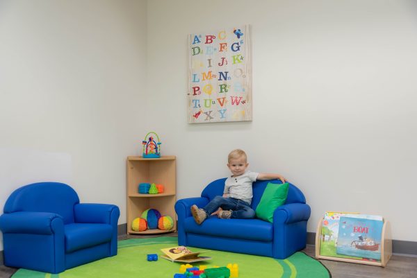 As We Grow Chair and Sofa Set - Blue with Black Legs