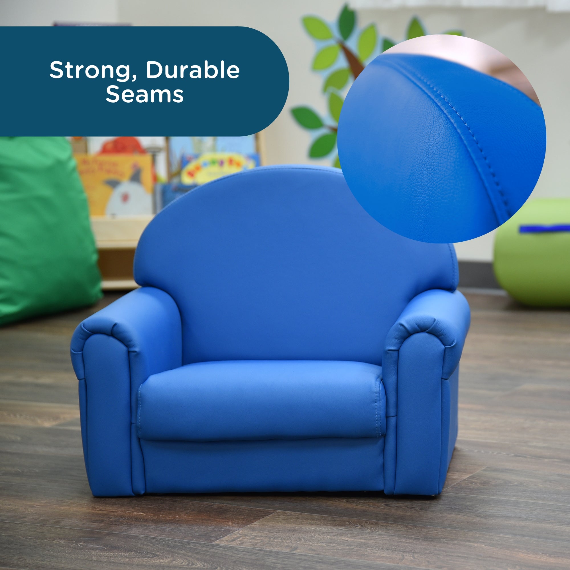 As We Grow Chair and Sofa Set - Deep Water with Black Legs