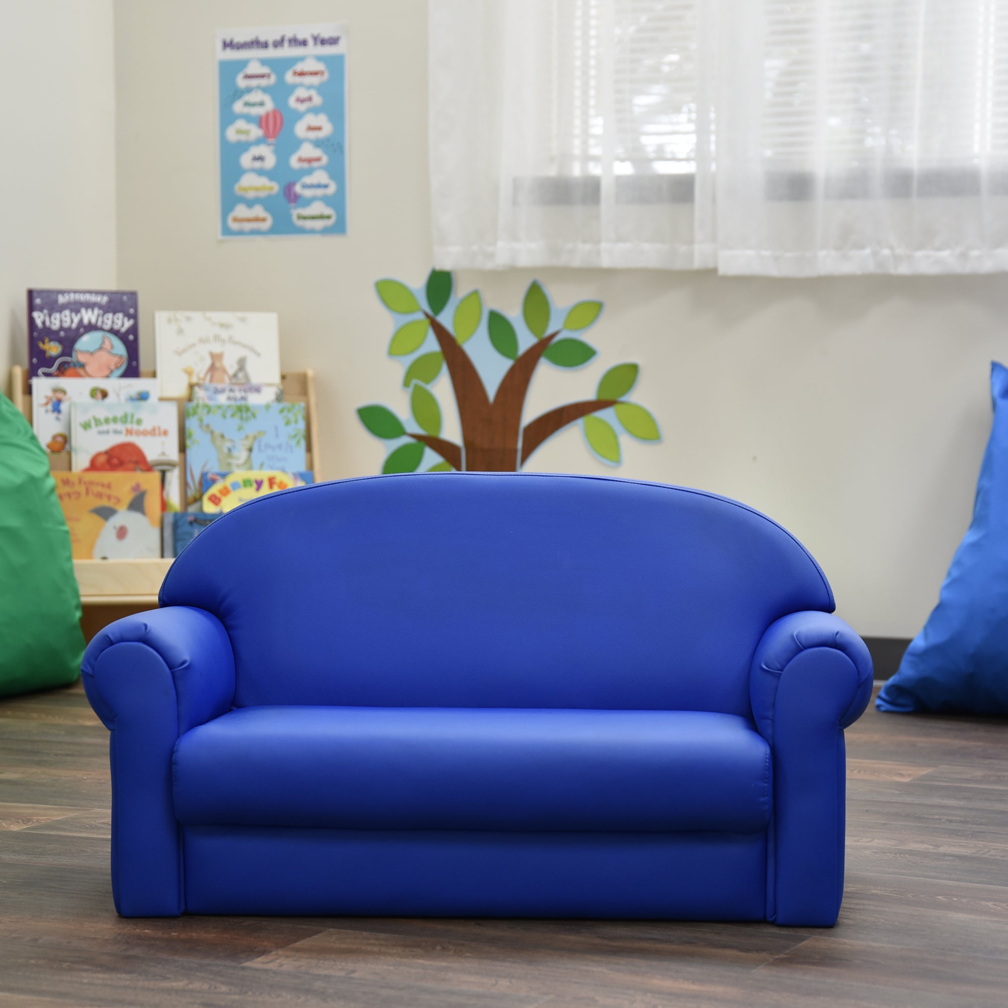 As We Grow Sofa - Blue with Black Legs