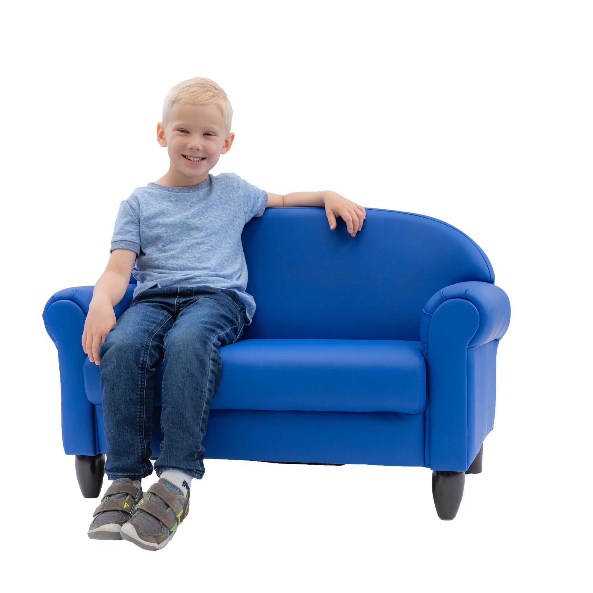 As We Grow Sofa - Blue with Black Legs
