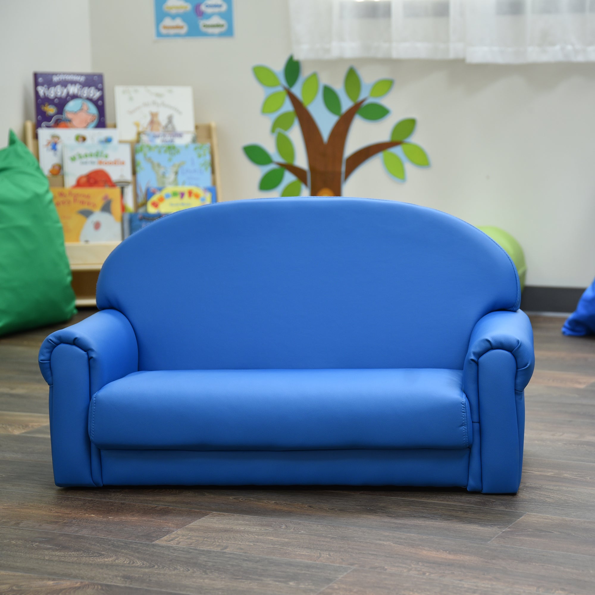 As We Grow Sofa - Deep Water with Black Legs