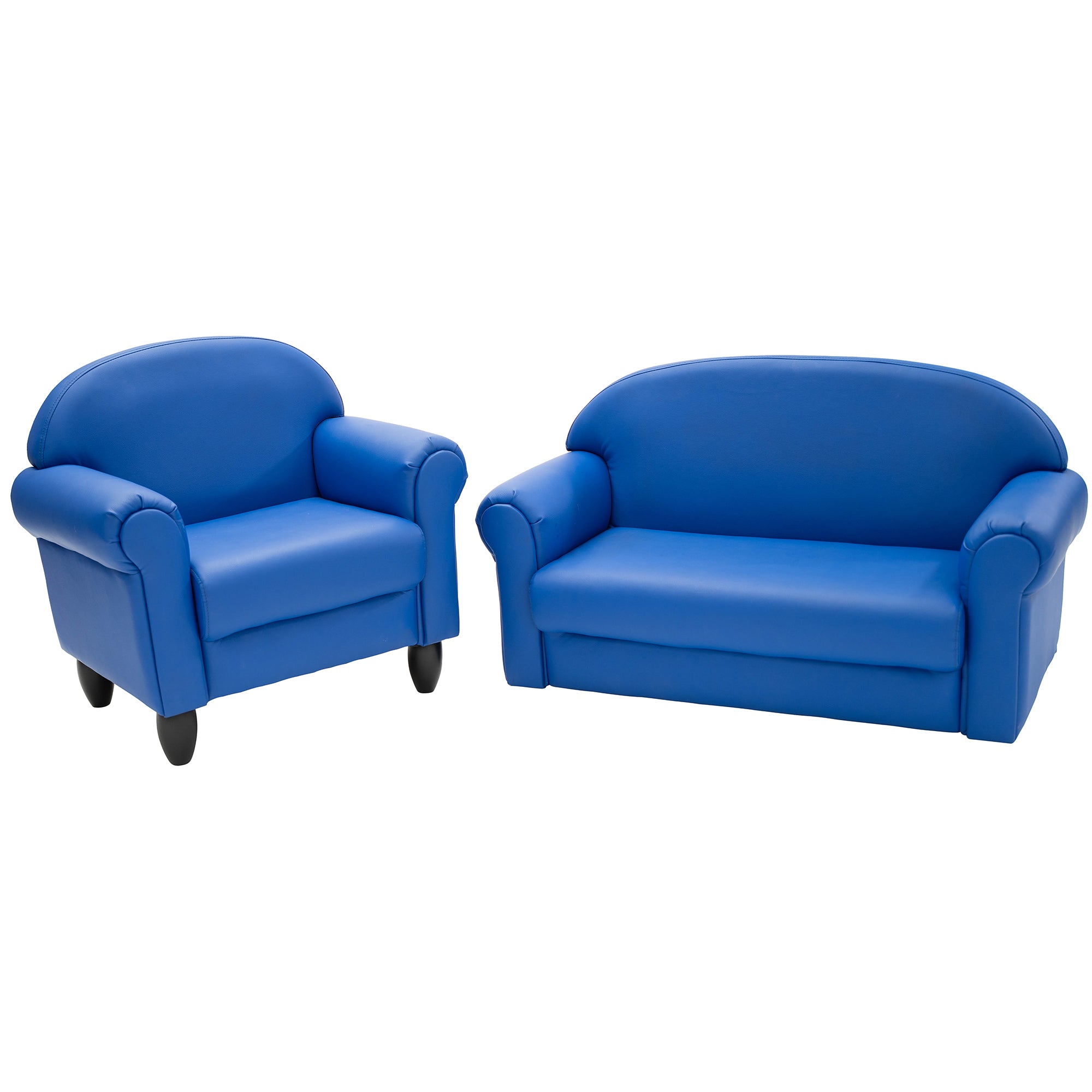 As We Grow Chair and Sofa Set - Blue with Black Legs