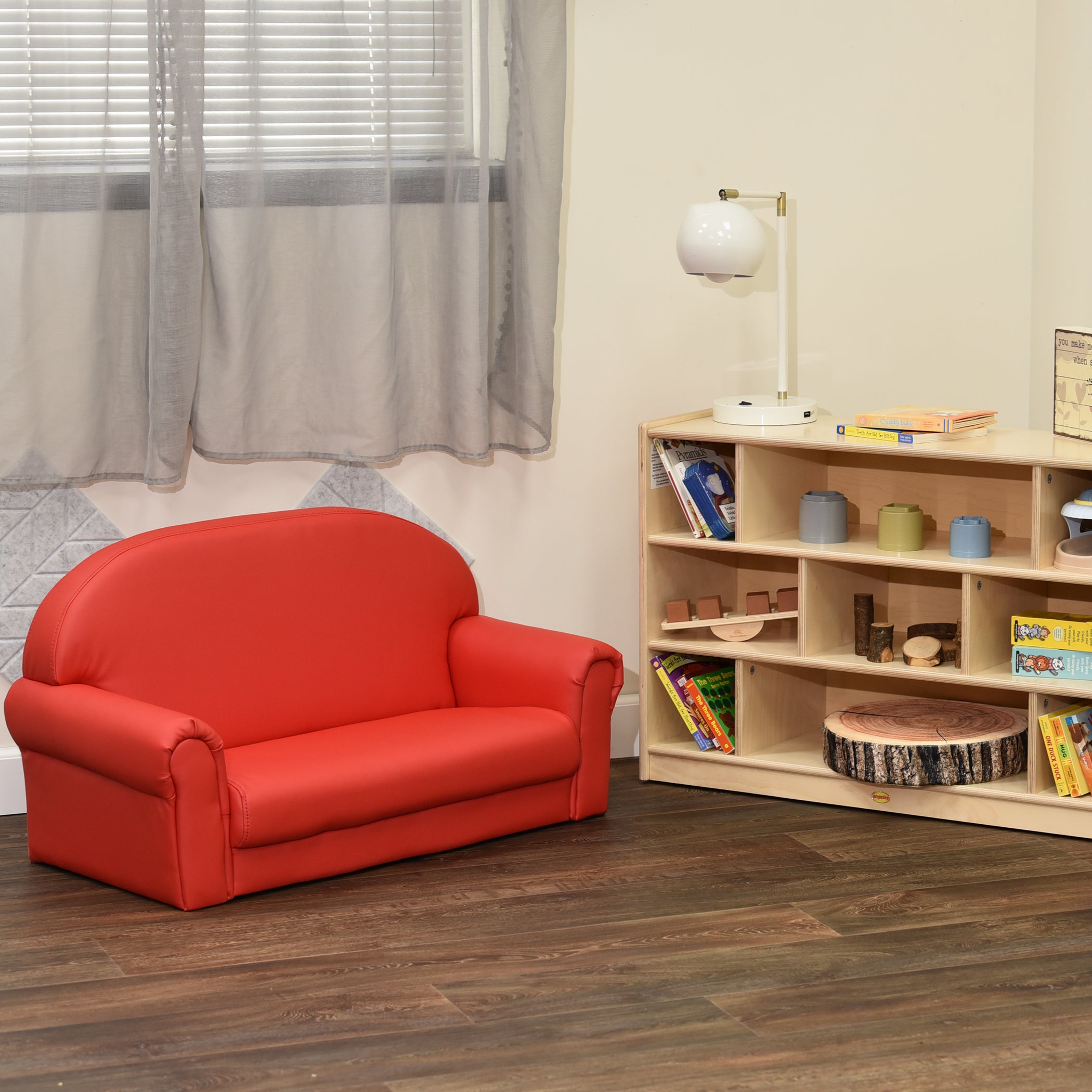 As We Grow Sofa - Red with Black Legs
