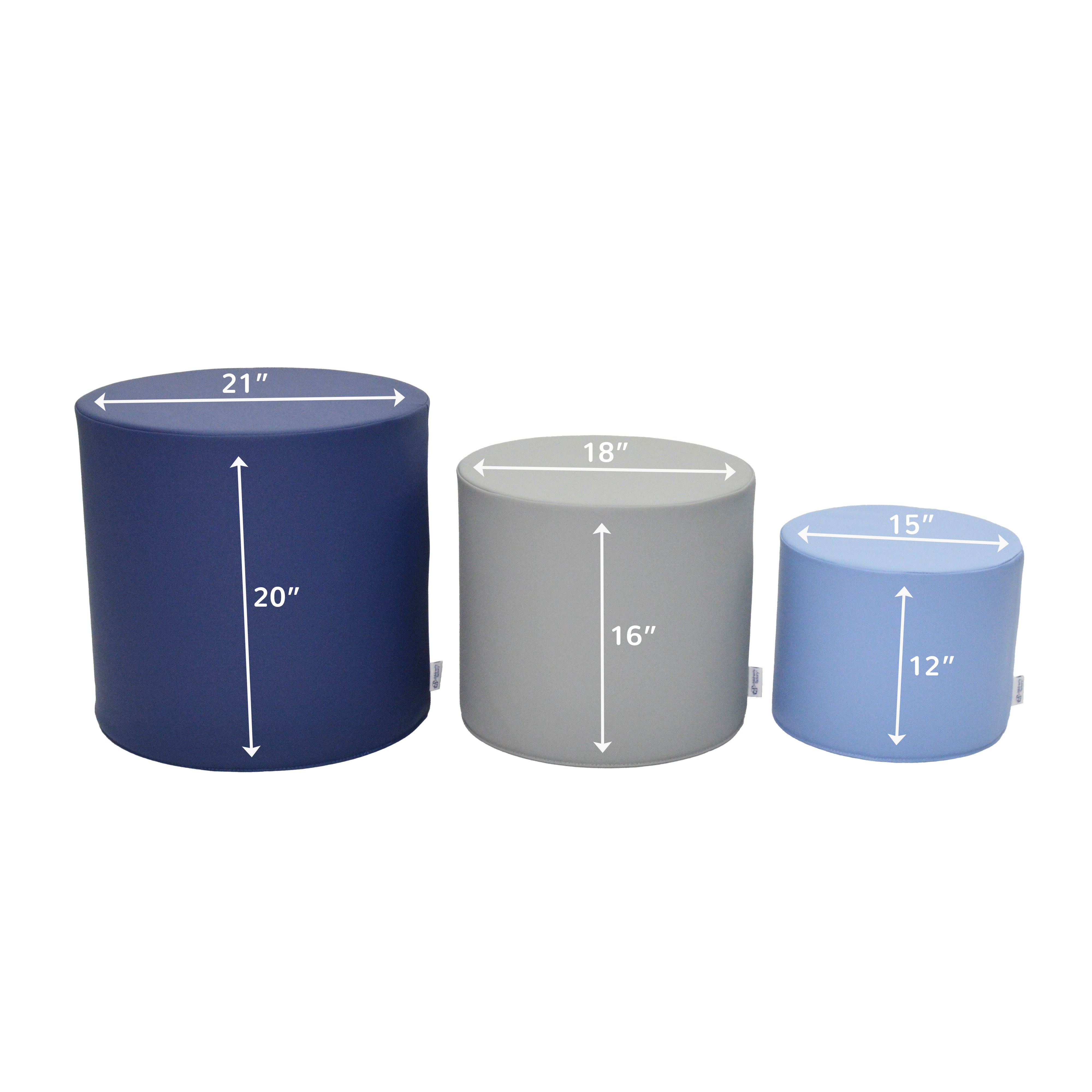 Ottoman Trio - Tranquility - Navy