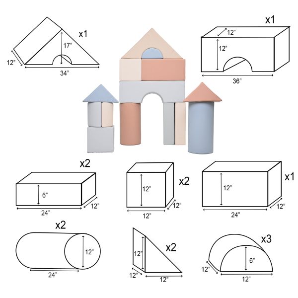 12" Module Blocks - Set of 14 (Set B) - Elements