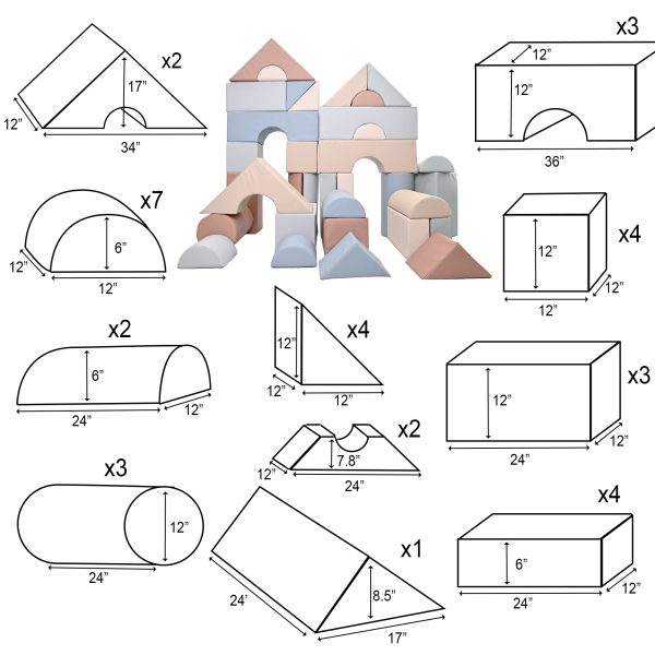 12" Module Blocks - Set of 35 (Set A and B) - Elements
