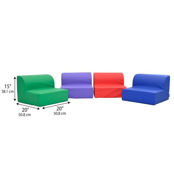 Loungers - Rainbow Color - Set of 4