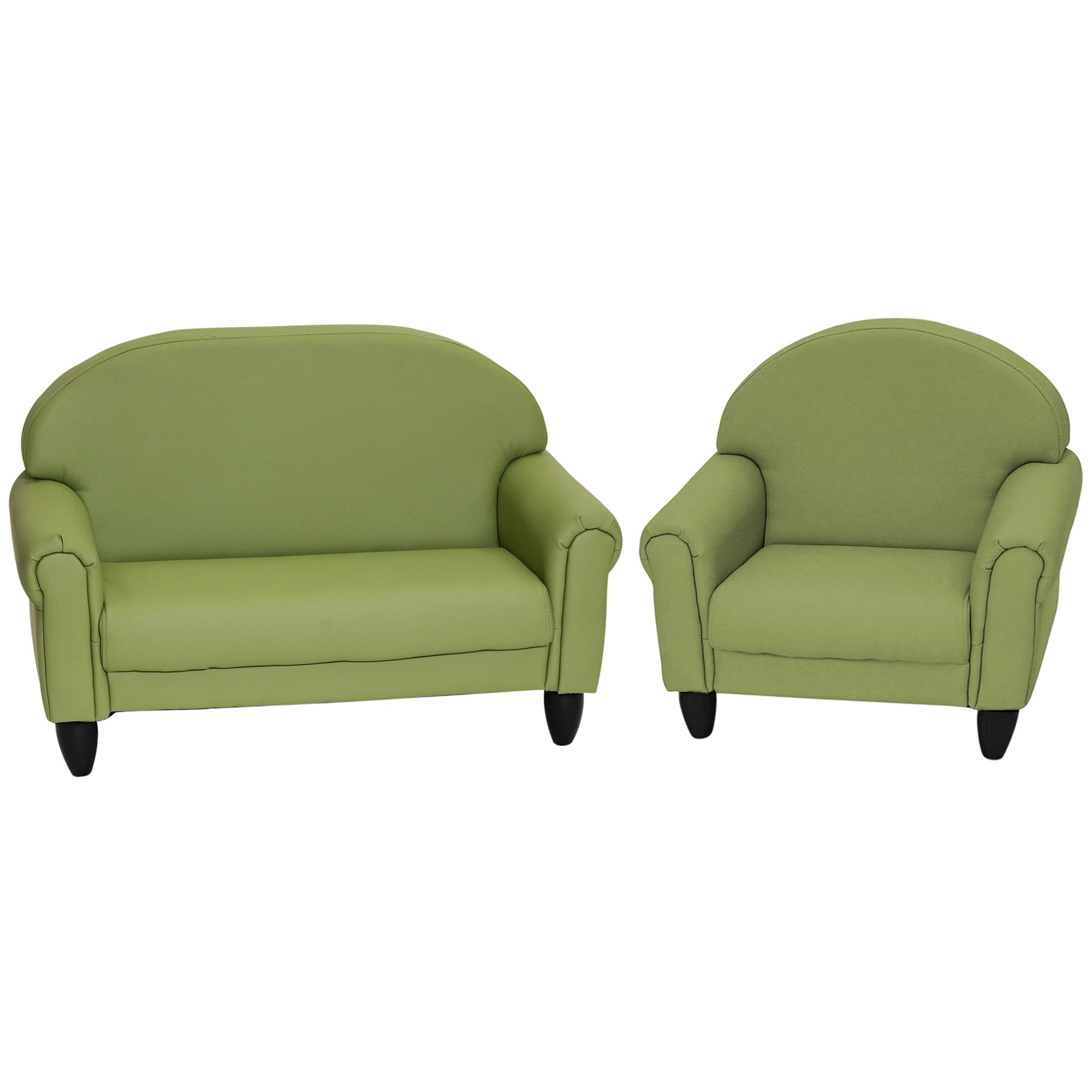 As We Grow Chair and Sofa Set - Sage with Black Legs