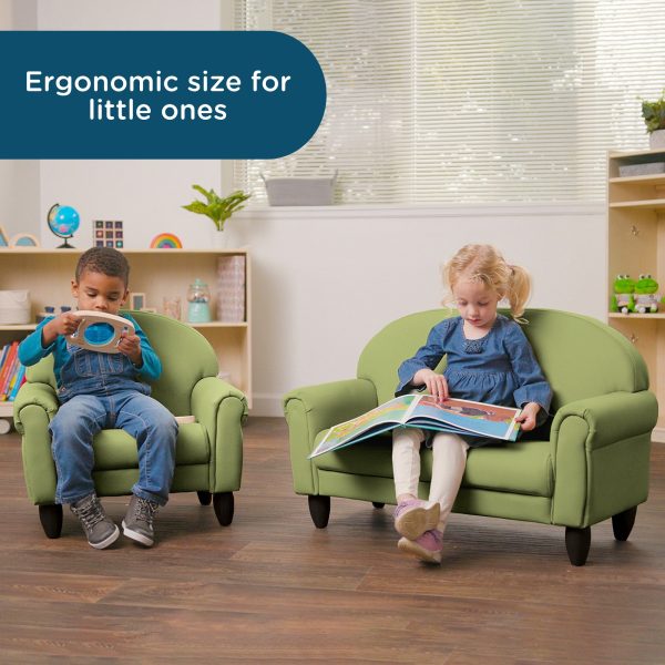 As We Grow Chair and Sofa Set - Sage with Black Legs