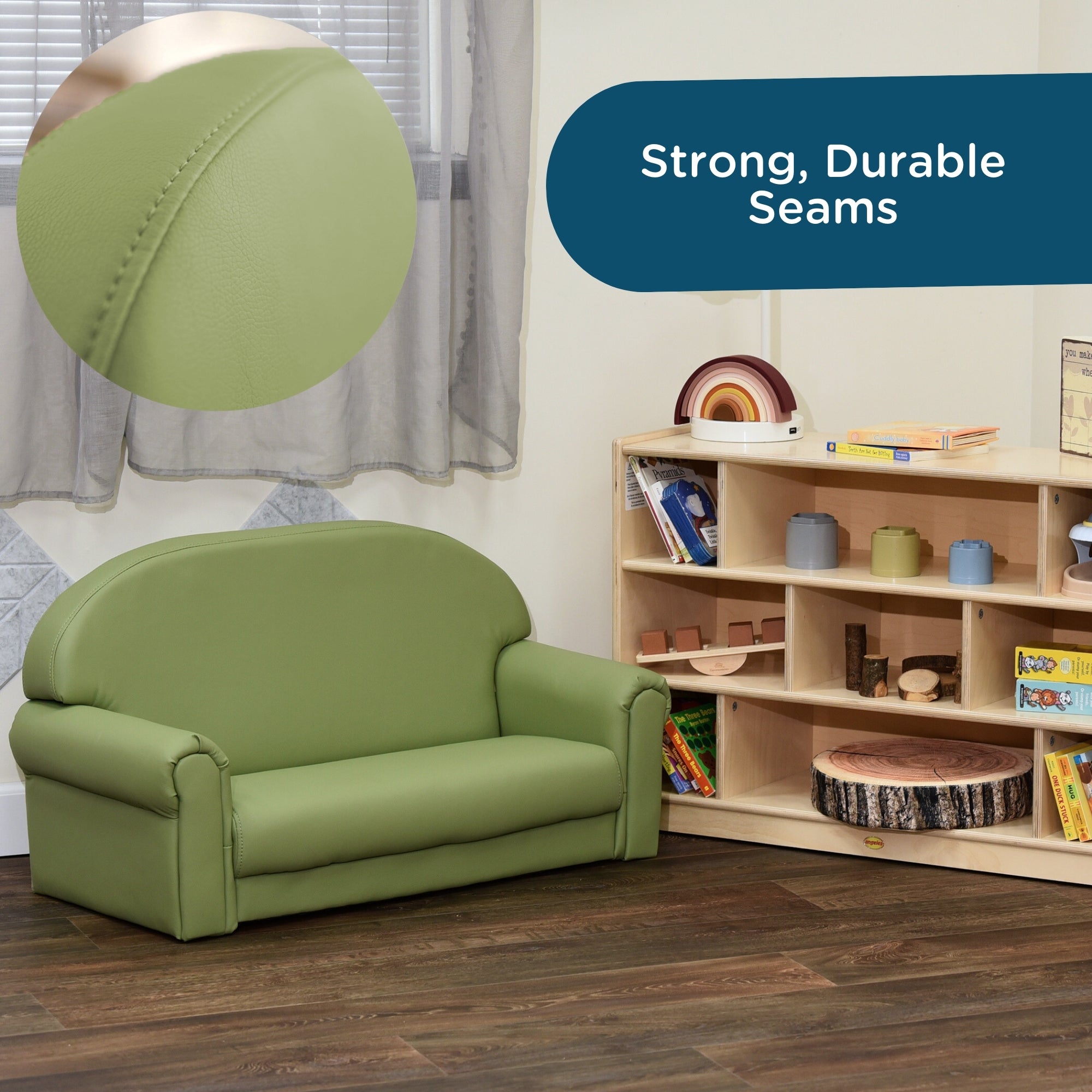 As We Grow Chair and Sofa Set - Sage with Black Legs