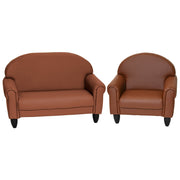 As We Grow Chair and Sofa Set - Walnut with Black Legs