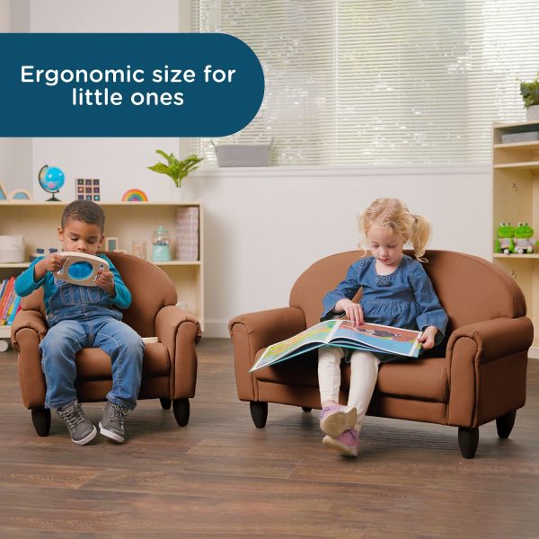 As We Grow Chair and Sofa Set - Walnut with Black Legs