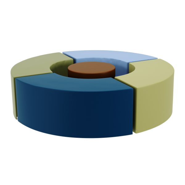 5 Piece Curve Seating - Woodland