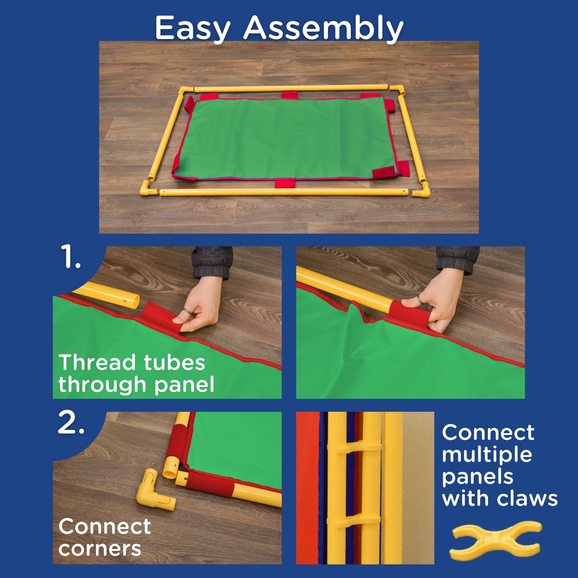 Rectangle PlayPanel - Green with Feet