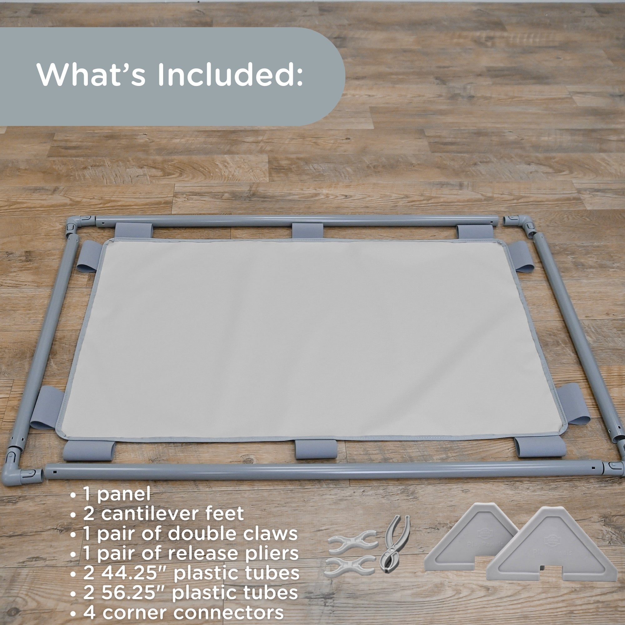 Rectangle PlayPanel - Glacier Gray with Feet