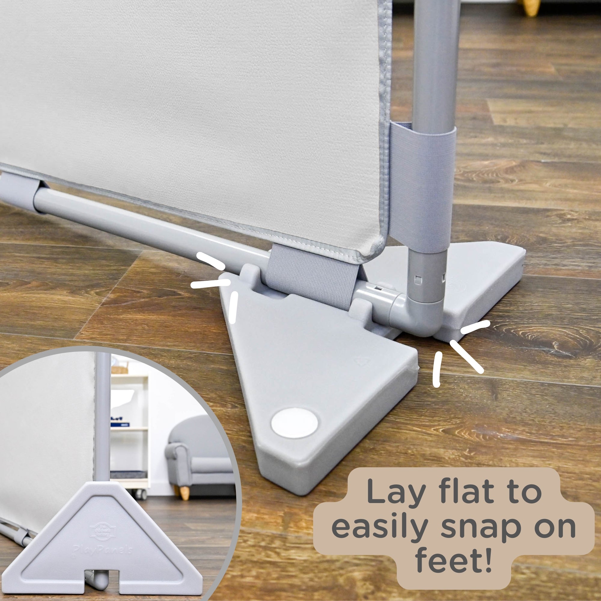 Rectangle PlayPanel - Glacier Gray with Feet