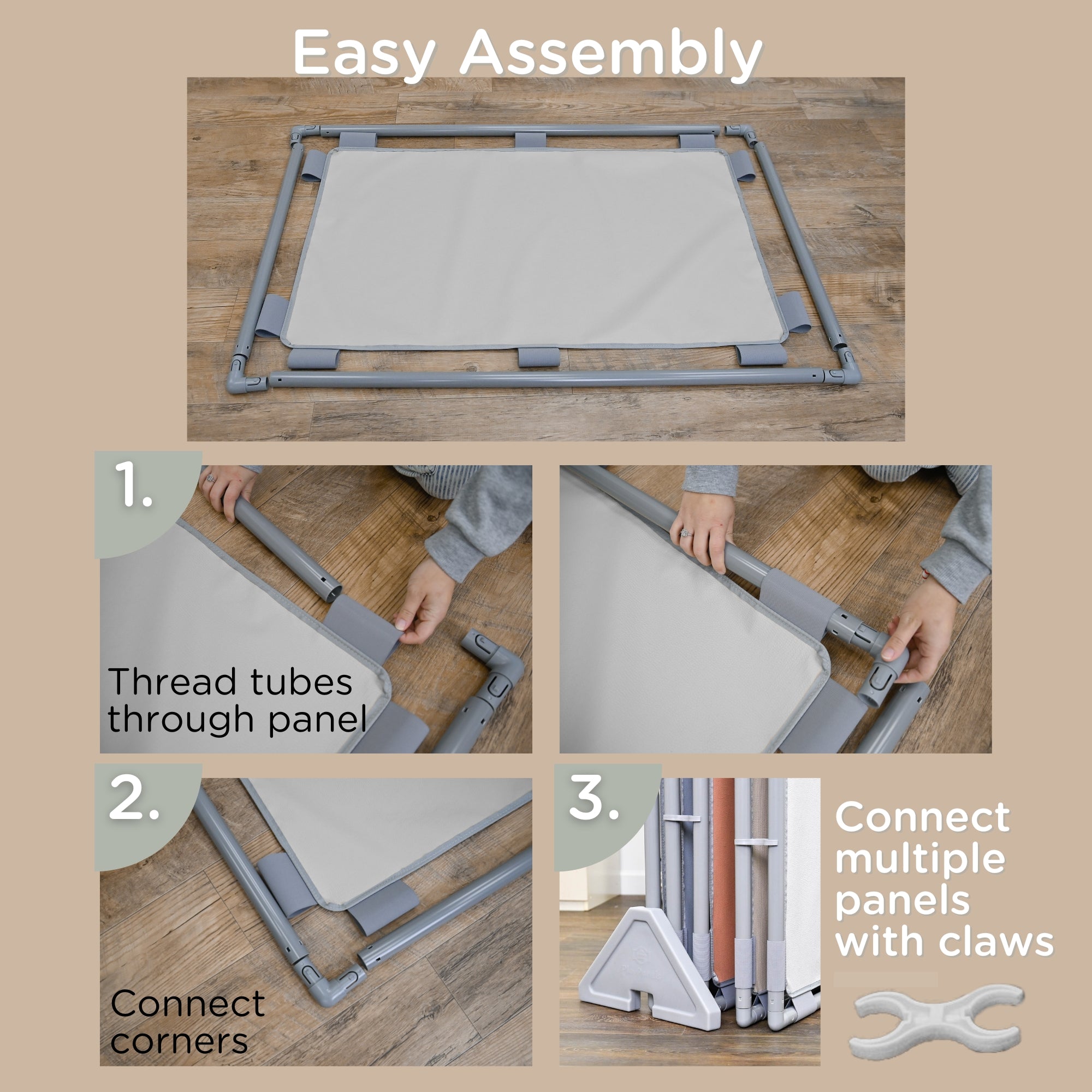 Rectangle PlayPanel - Glacier Gray with Feet