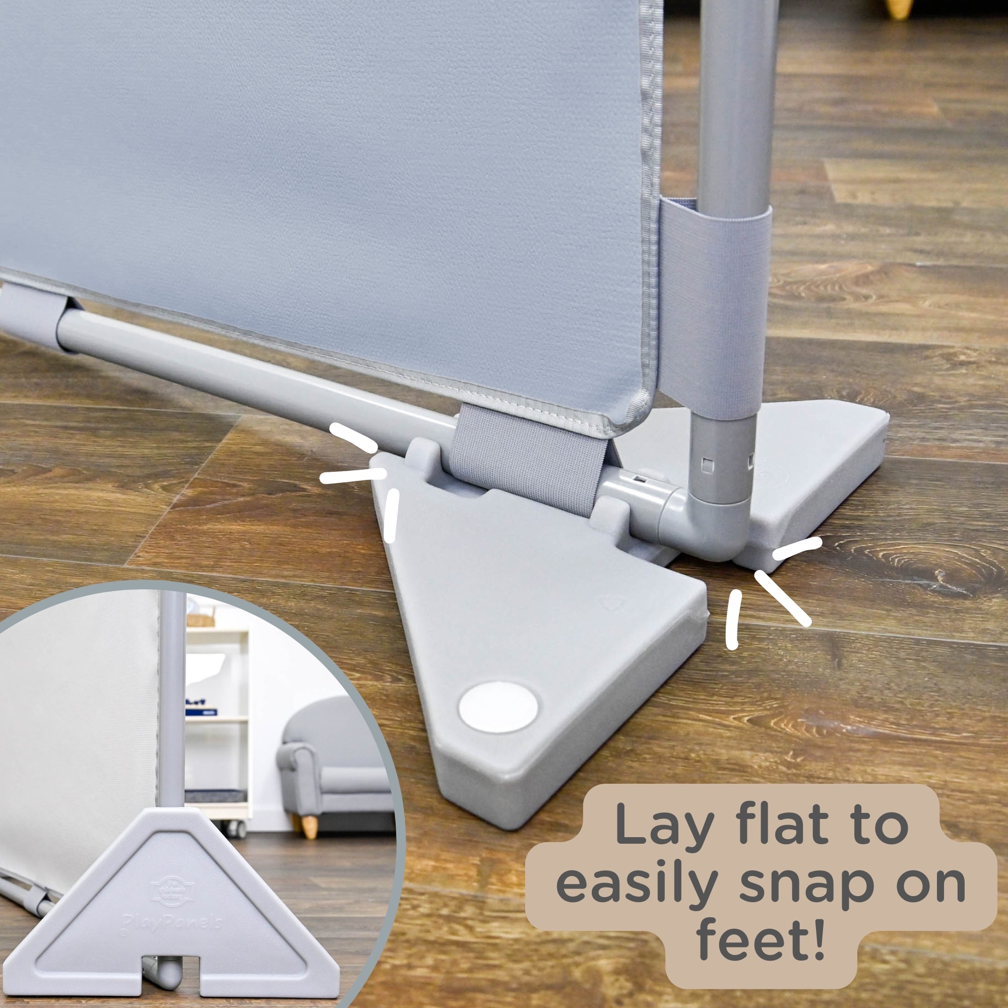 Rectangle PlayPanel - Fog Blue with Feet
