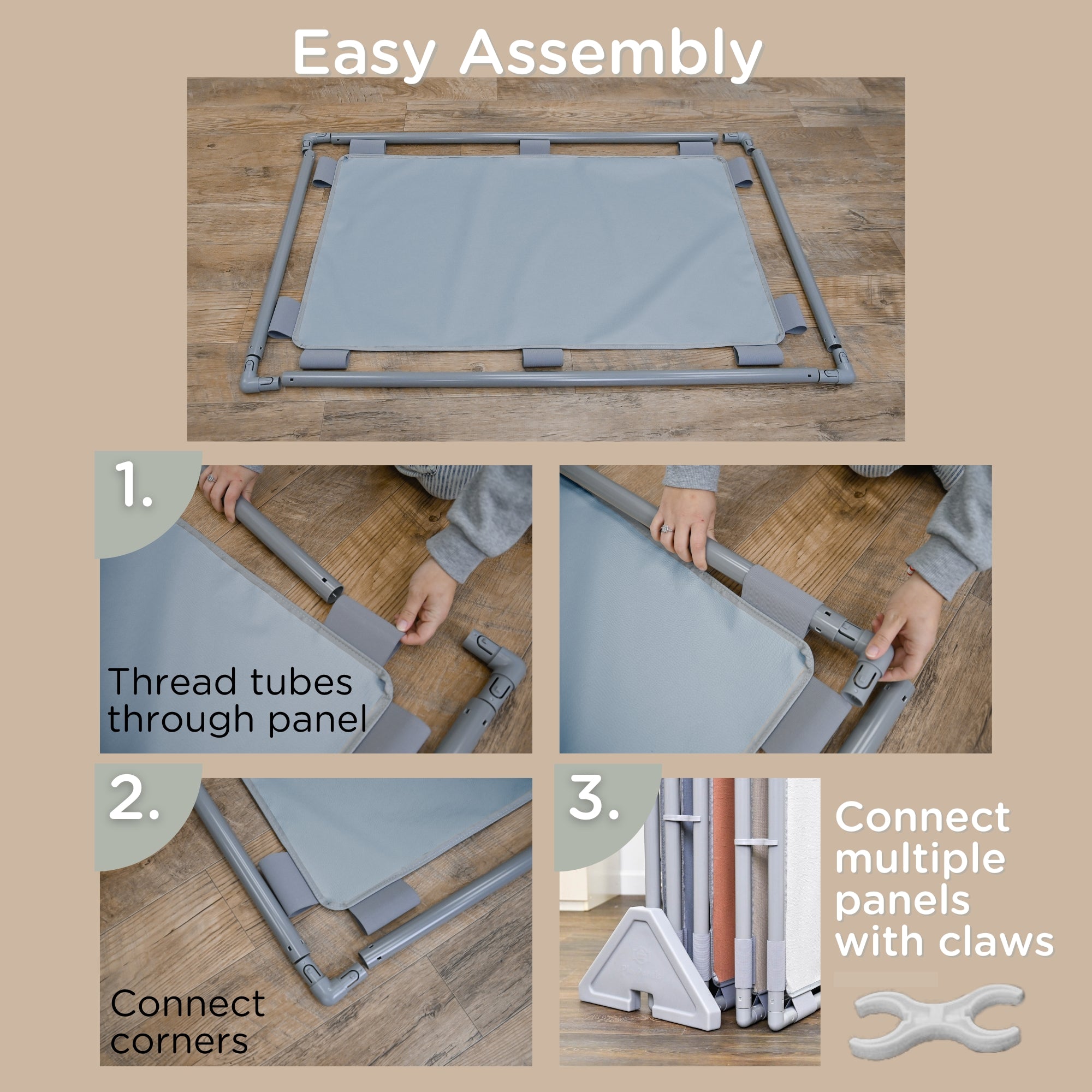 Rectangle PlayPanel - Fog Blue with Feet