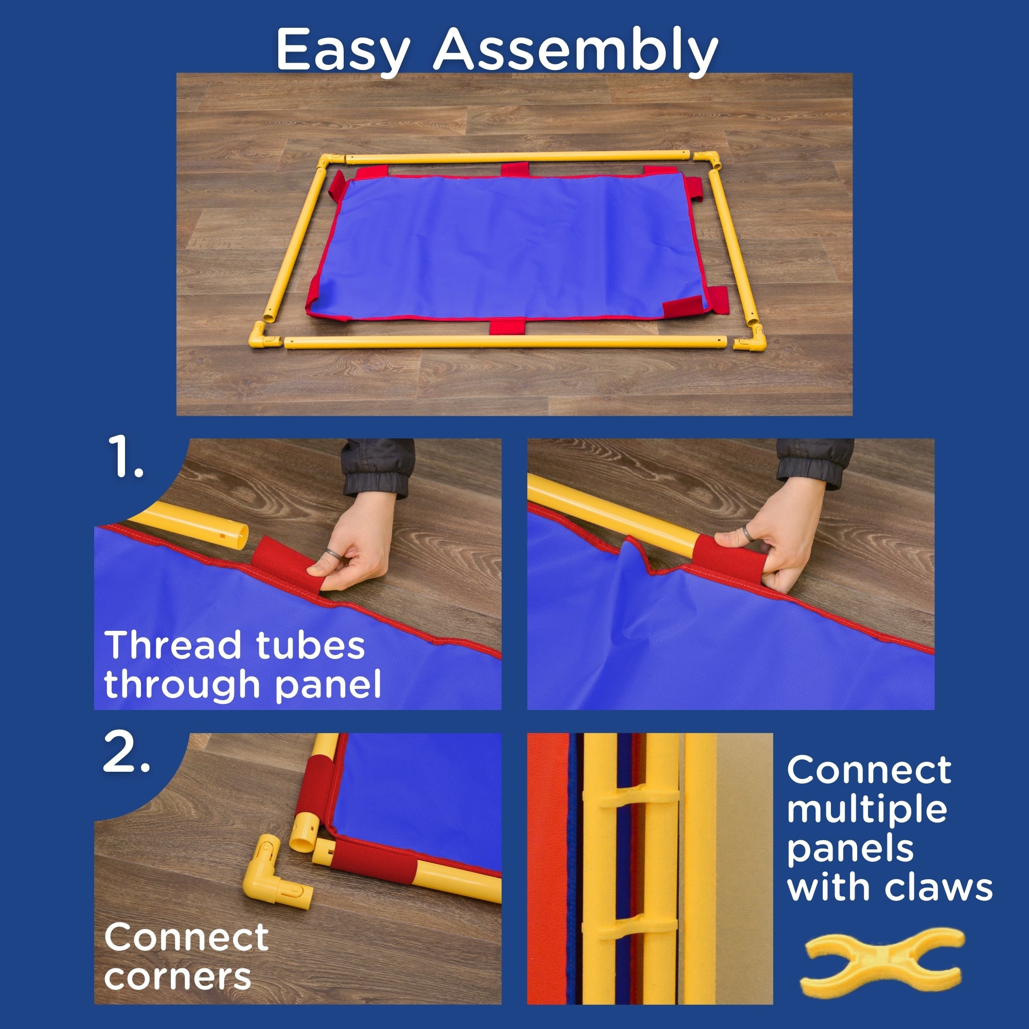Rectangle PlayPanel - Set of 3 - Blue
