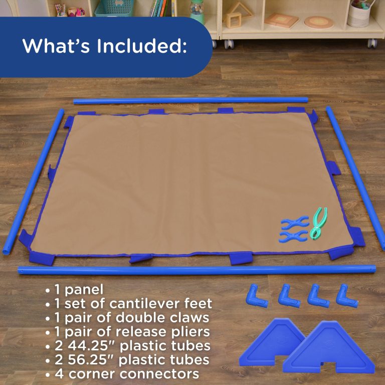 Big Screen Rectangle PlayPanels® Portable Room Divider with Cantilever Legs - Almond