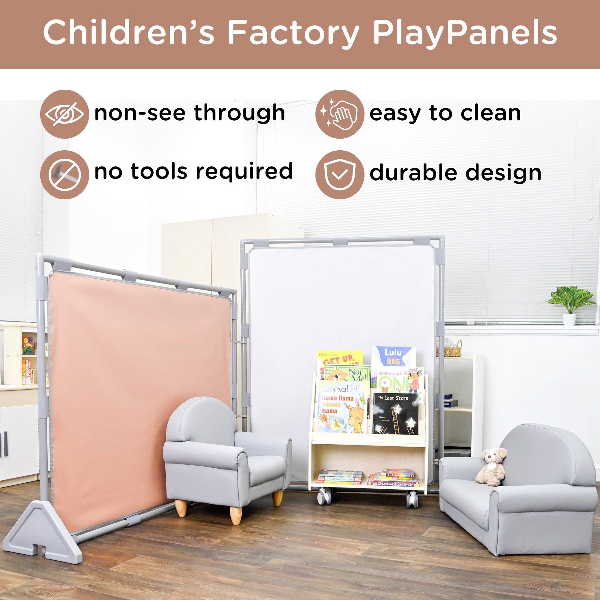 Big Screen PlayPanel - Glacier Gray with Feet