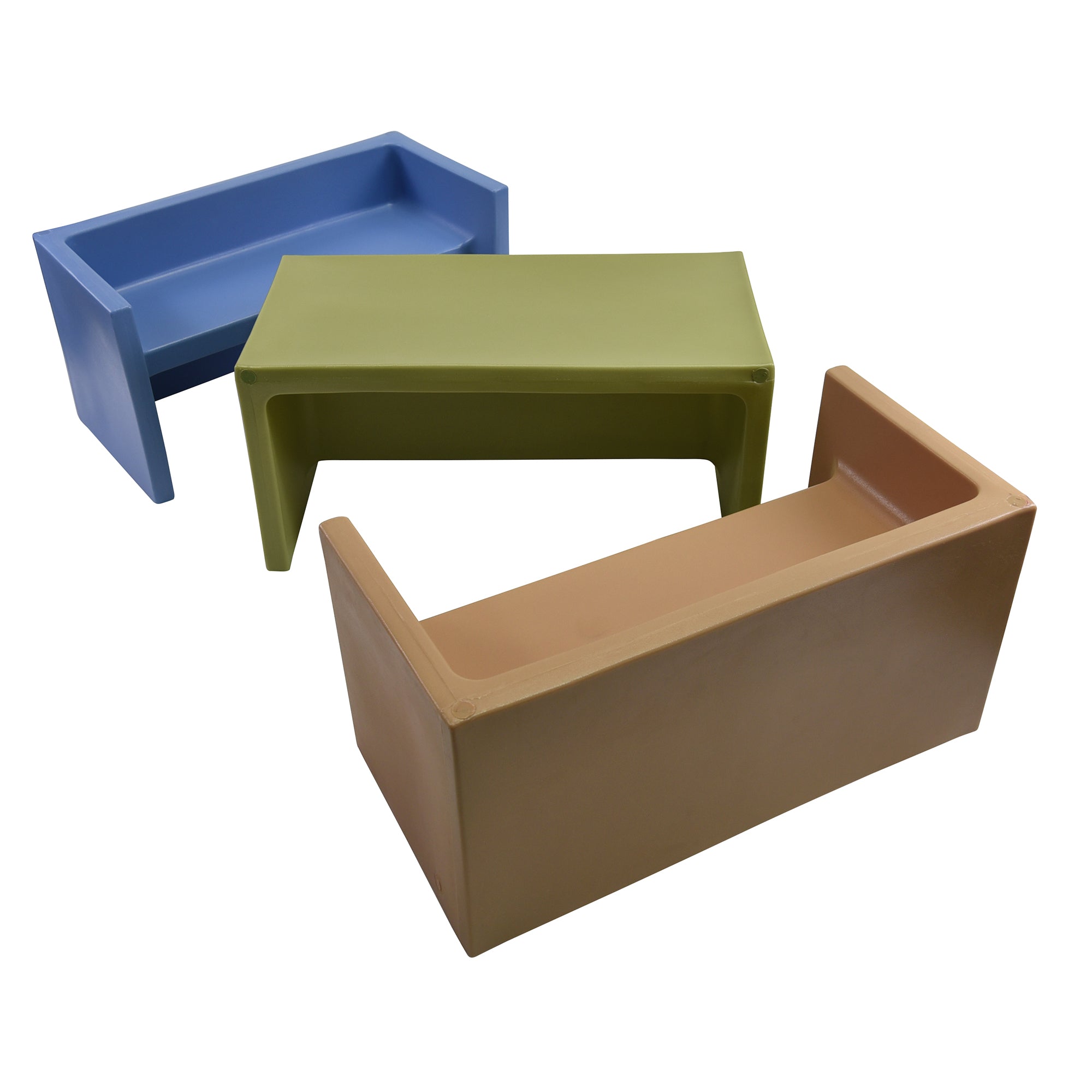 ADAPTA-BENCH - Set of 3 - Woodland - Sky Blue/Fern/Almond