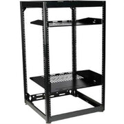 Sanus Component Series 20RU Open Frame Network Rack - AV Rack - 35in Height - Black