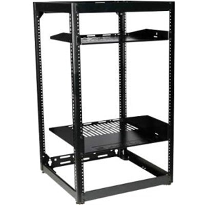 Sanus Component Series 20RU Open Frame Network Rack - AV Rack - 35in Height - Black