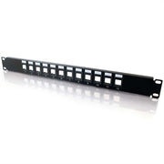 Blank Keystone Patchpanel 12-port- Cutouts Accept Virtually All Snap-in Jacks; a