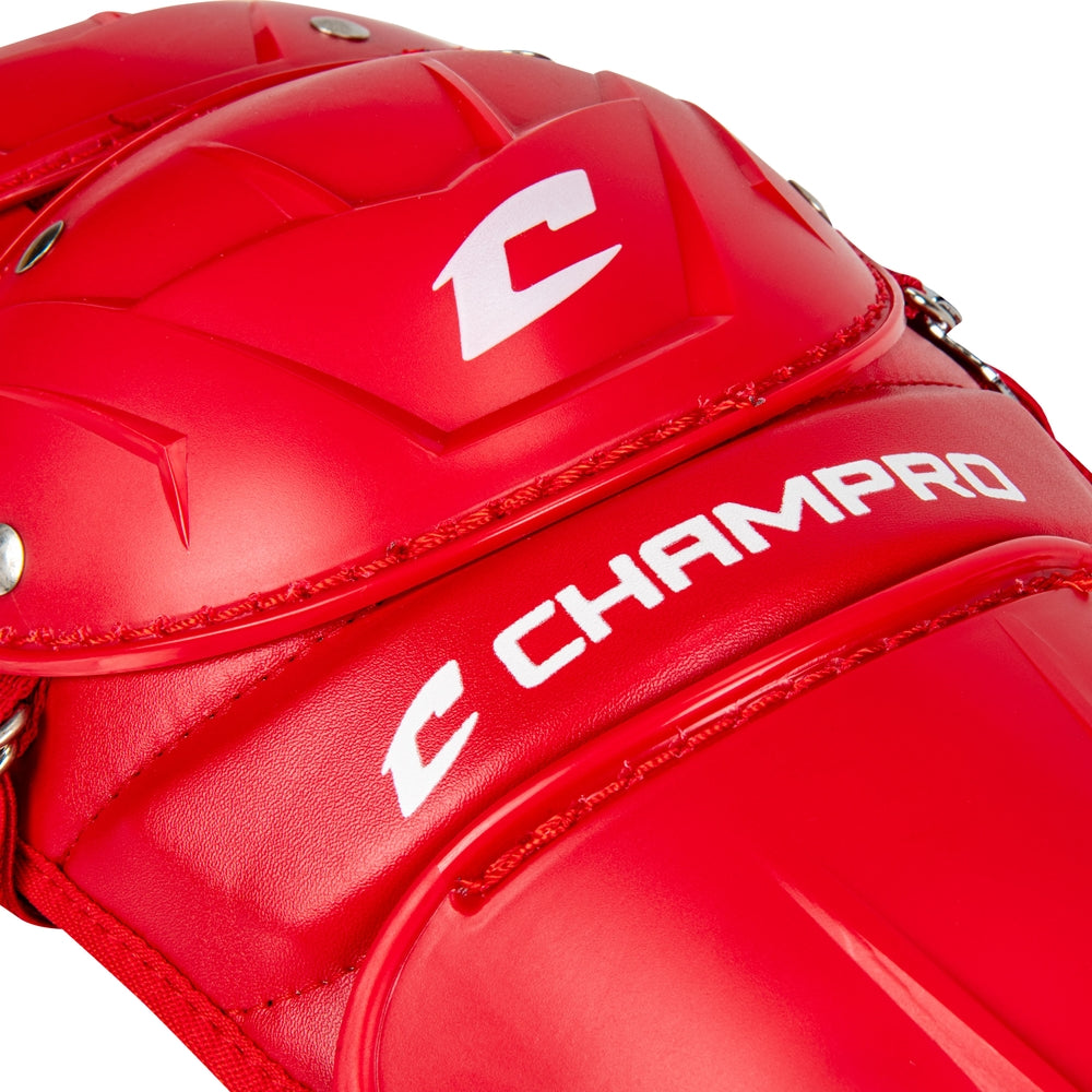 Optimus MVP Double Knee Leg Guard - Scarlet, Adult