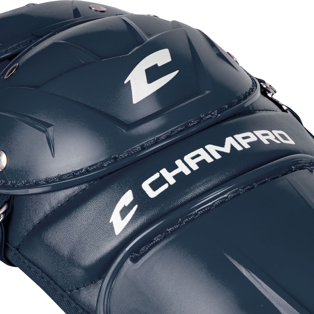 Optimus MVP Double Knee Leg Guard - Navy, Senior League