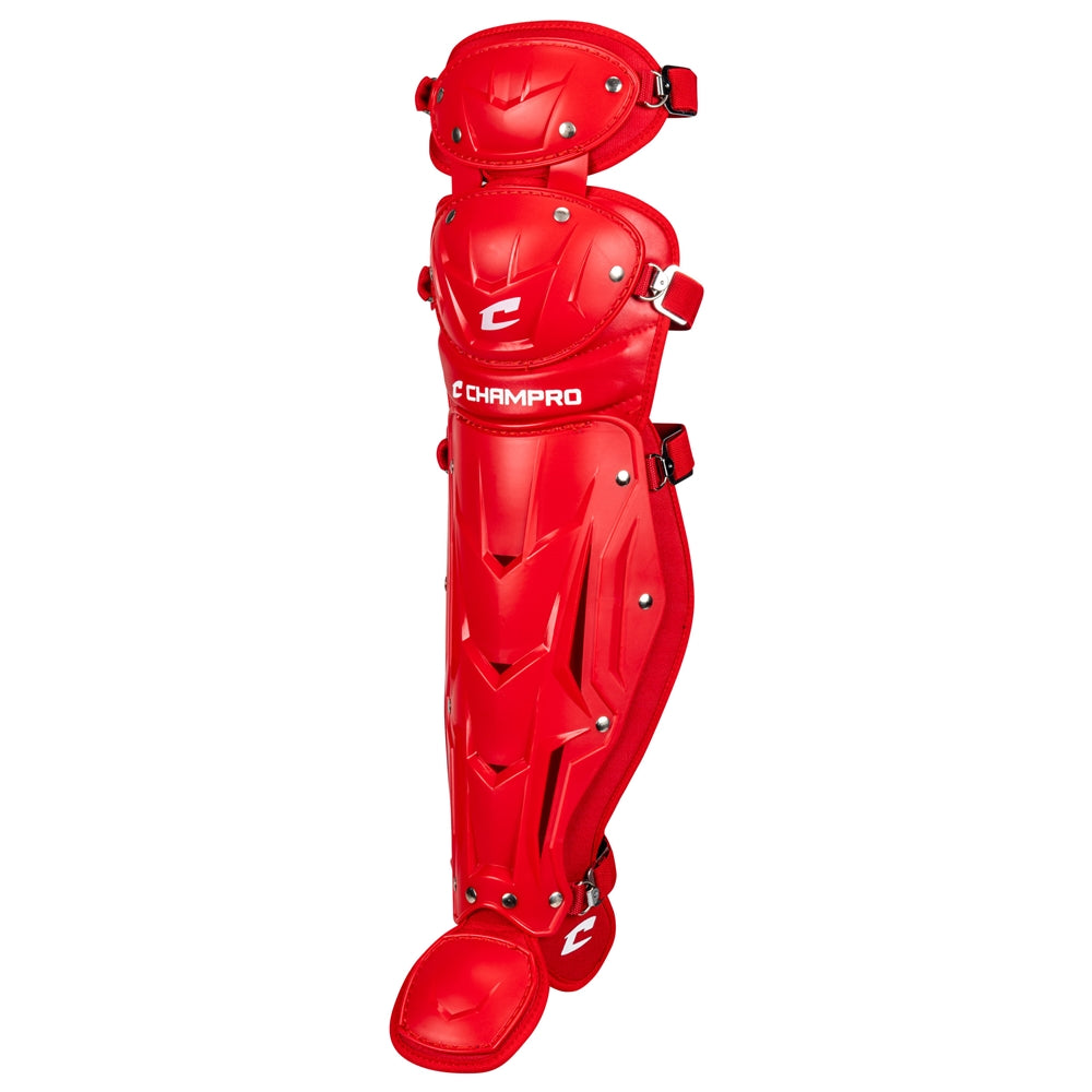 Optimus MVP Double Knee Leg Guard - Scarlet, Youth