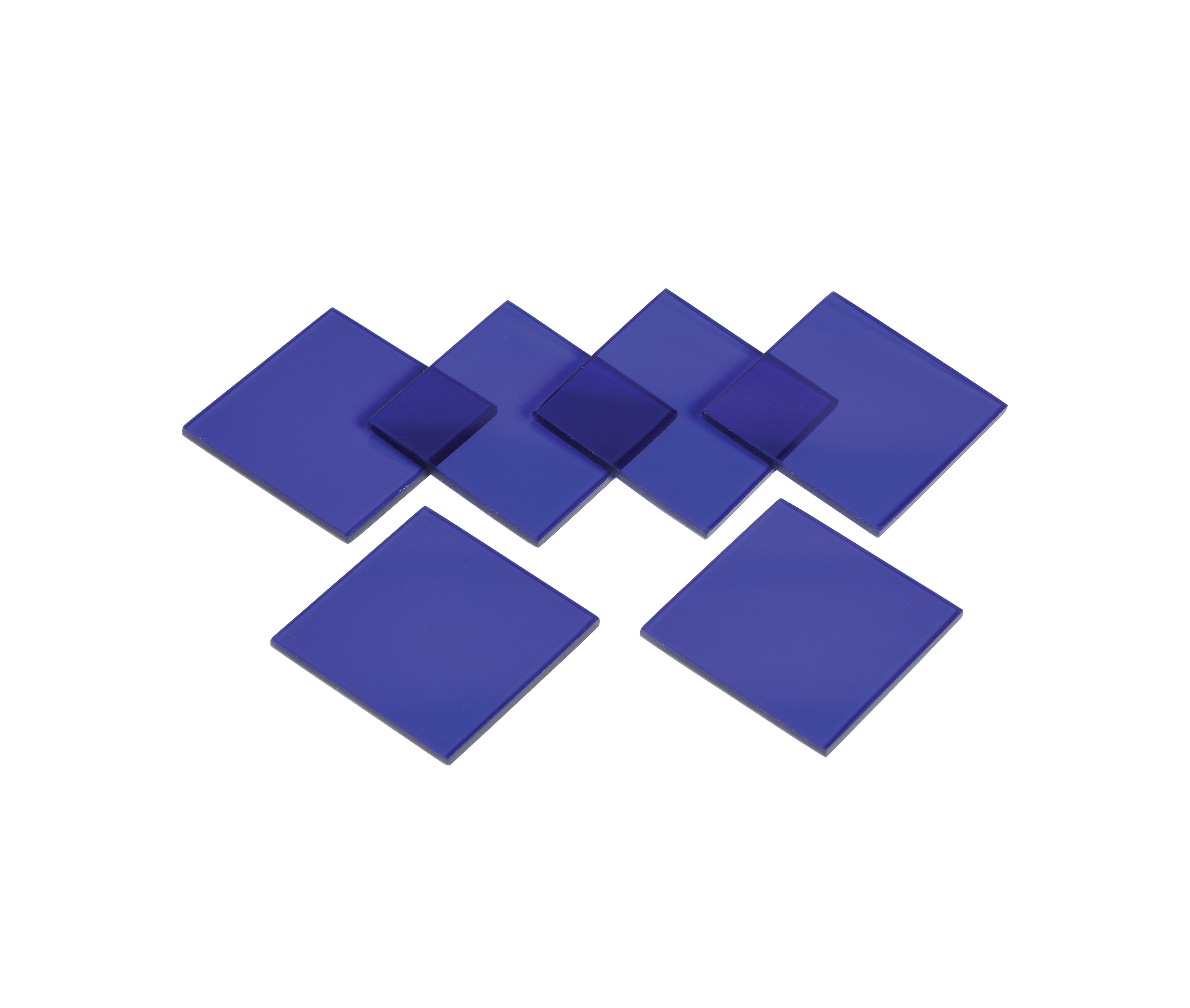 United Scientific® Cobalt Glass Plates, 3" X 3", Pk/6, comes with 6