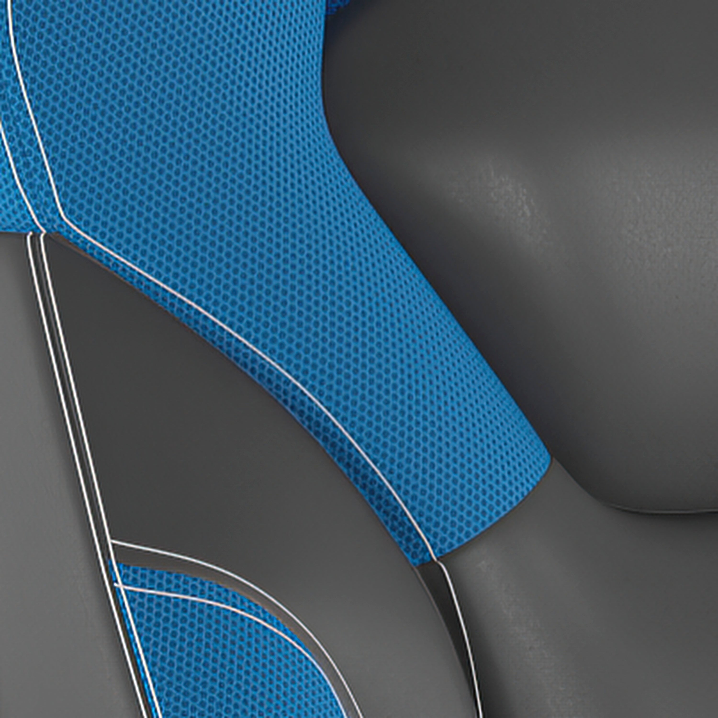 X10 Gaming Chair Racing Office Computer PC Adjustable Chair with Flip-up Arms and Transparent Roller Wheels, Blue/Black LeatherSoft