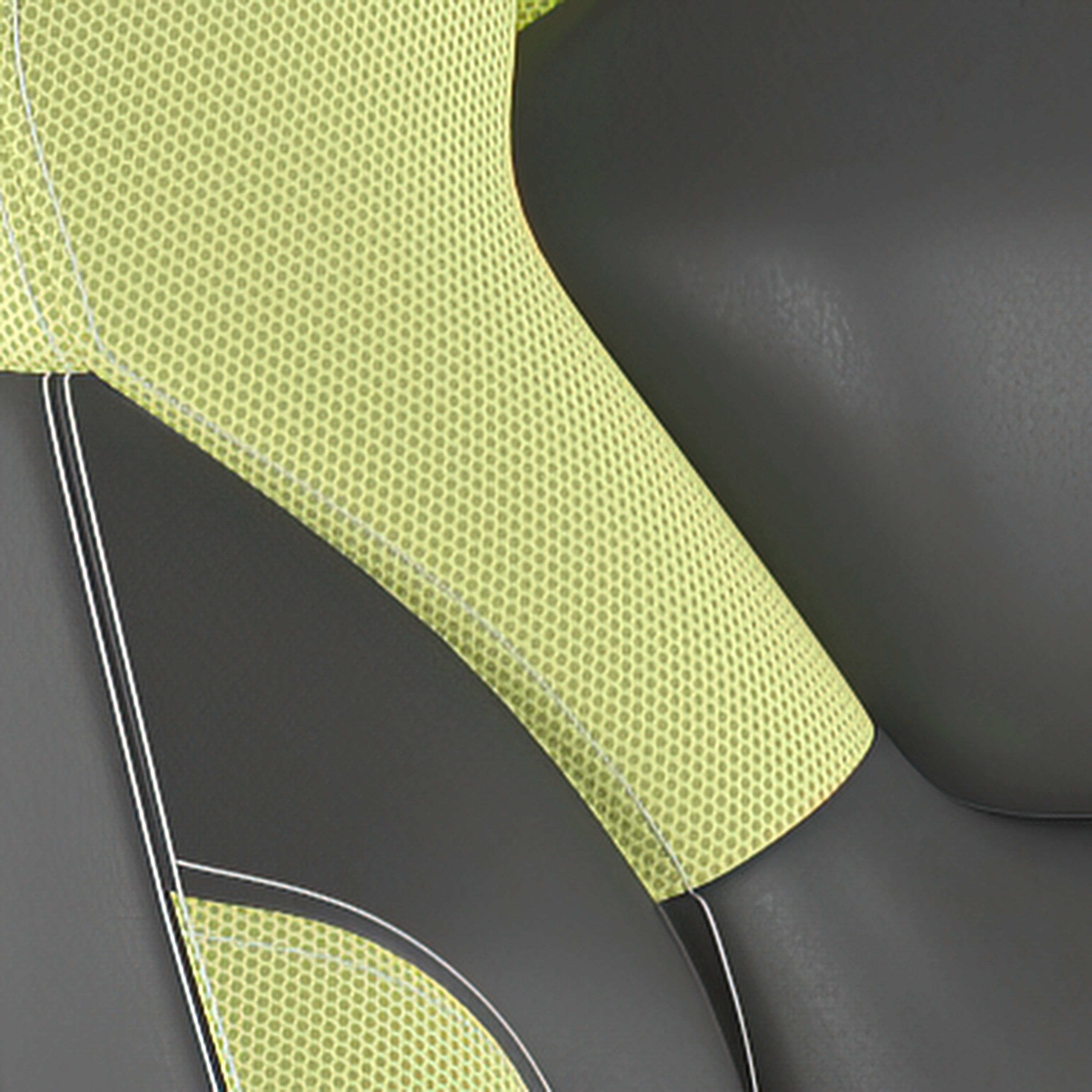 X10 Gaming Chair Racing Computer PC Adjustable Chair with Flip-up Arms and Transparent Roller Wheels, Neon Green/Black LeatherSoft