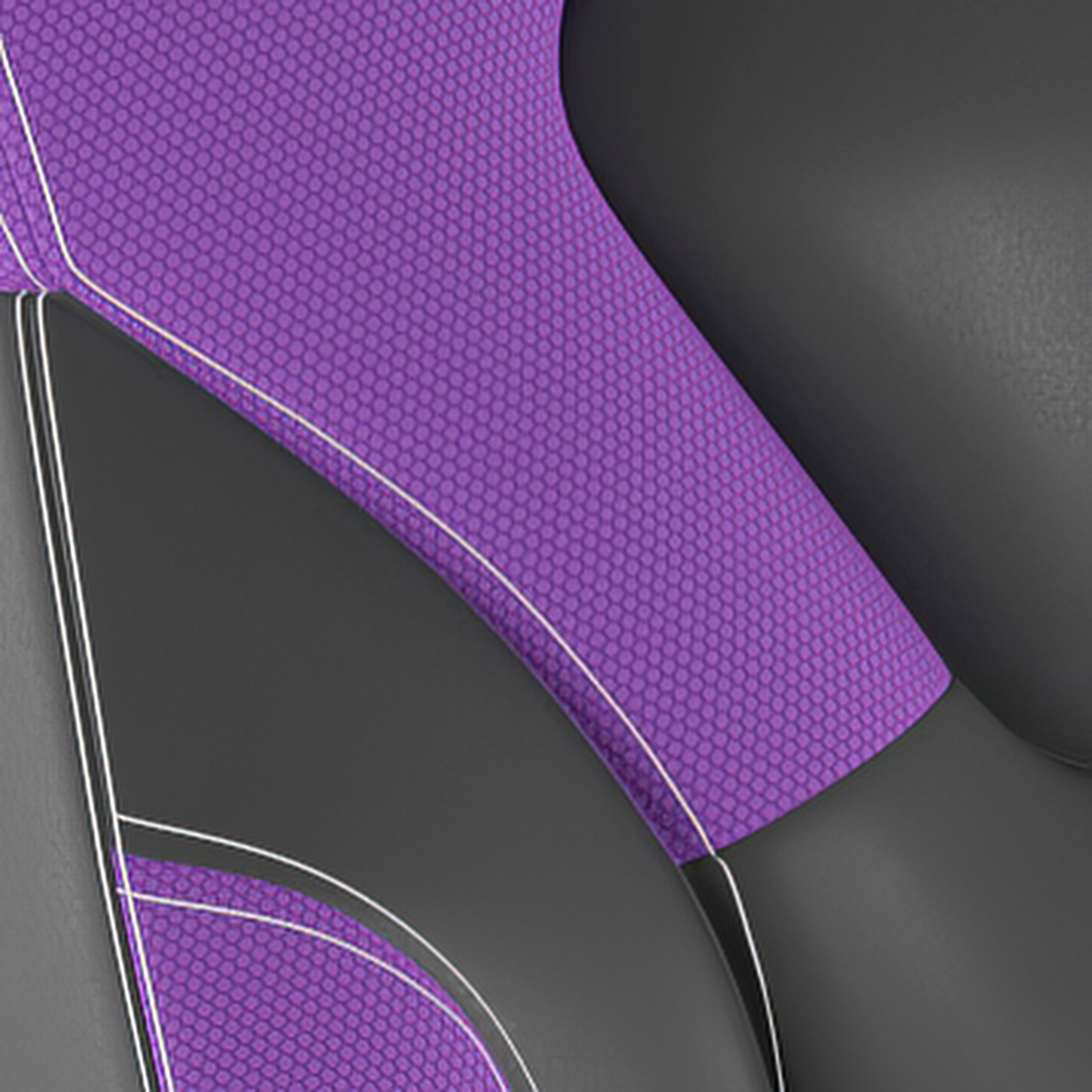 X10 Gaming Chair Racing Office Computer PC Adjustable Chair with Flip-up Arms and Transparent Roller Wheels, Purple/Black LeatherSoft