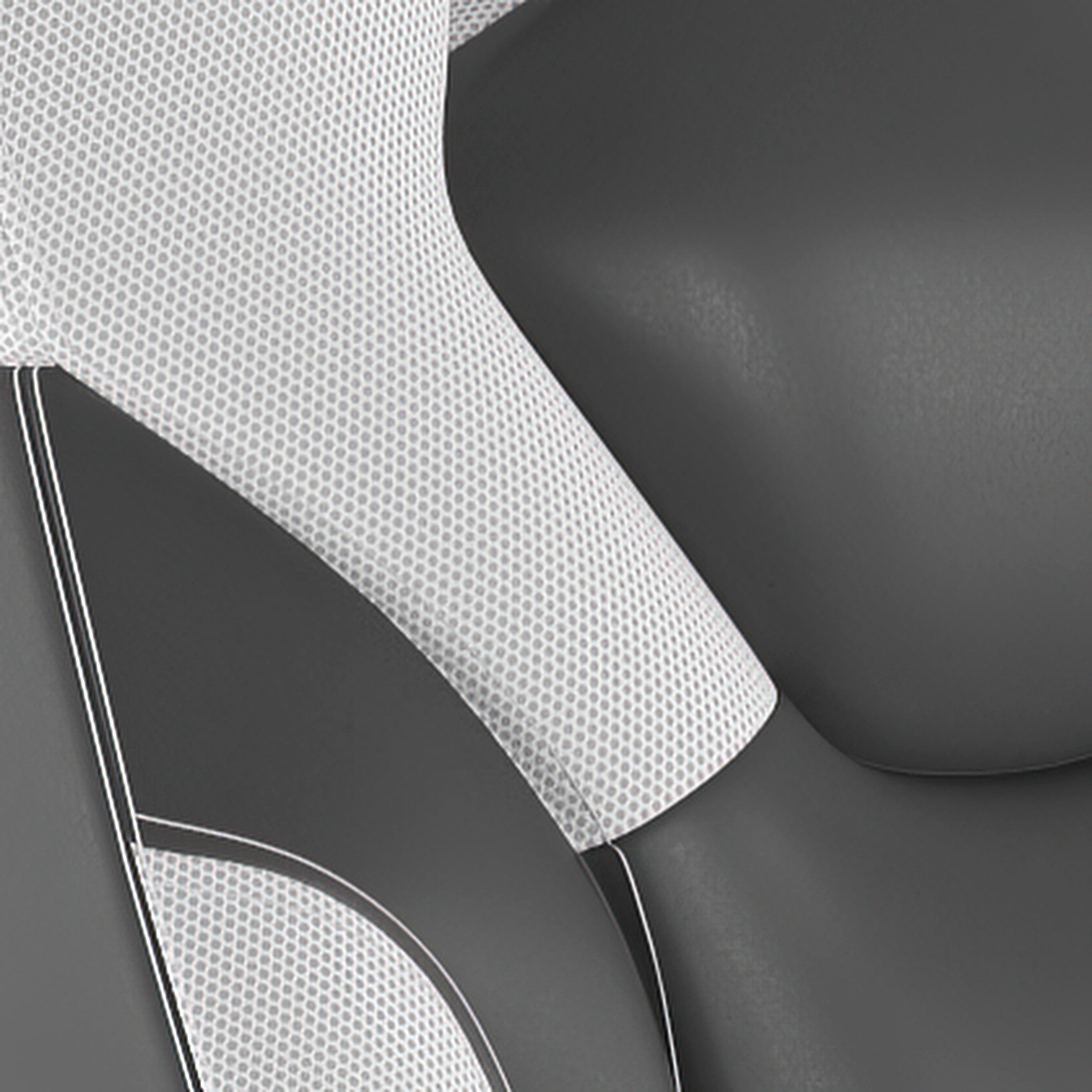X10 Gaming Chair Racing Office Computer PC Adjustable Chair with Flip-up Arms and Transparent Roller Wheels, White/Black LeatherSoft