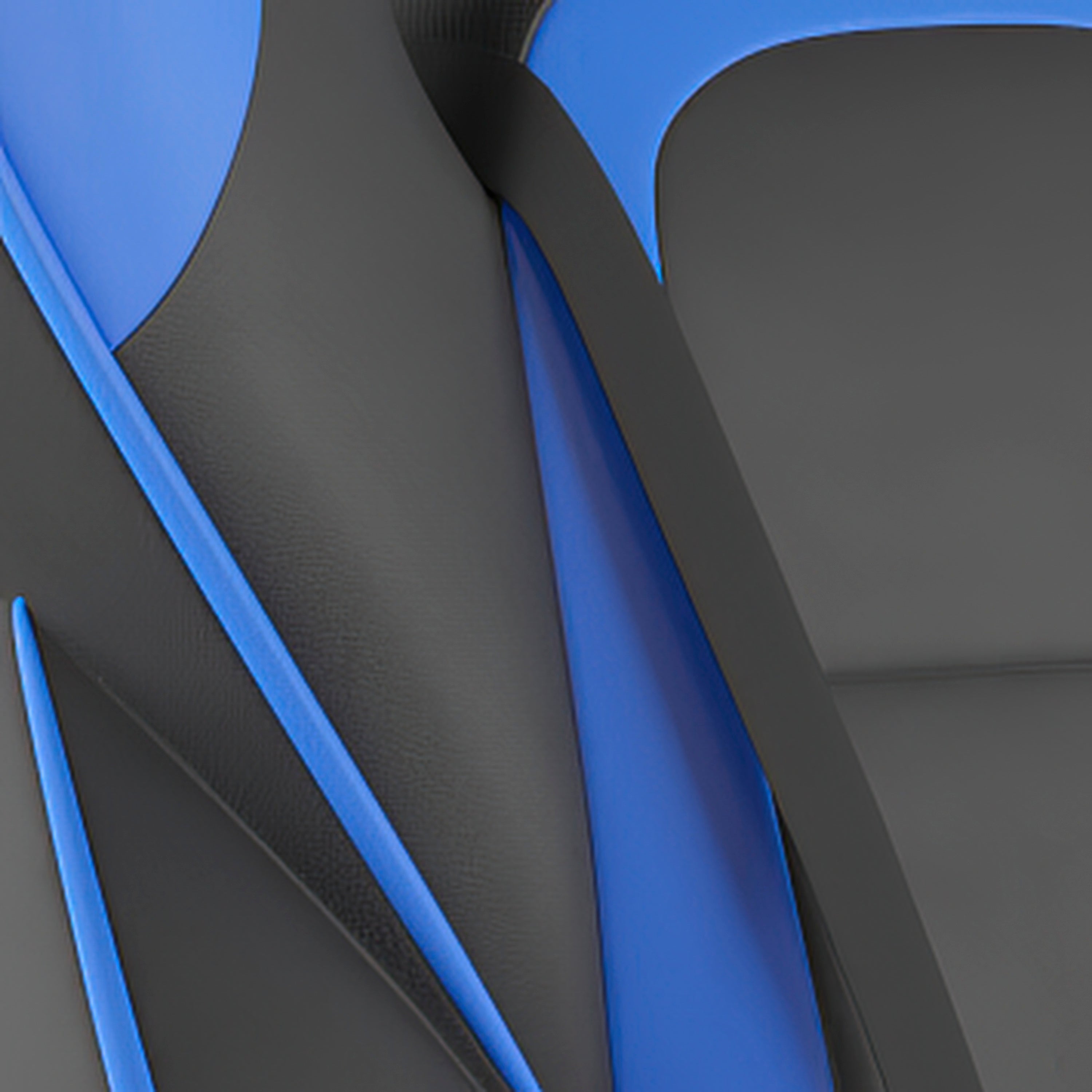 X40 Gaming Chair Racing Computer Chair with Fully Reclining Back/Arms and Transparent Roller Wheels, Slide-Out Footrest, - Black/Blue