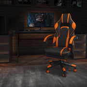 X40 Gaming Chair Racing Ergonomic Computer Chair with Fully Reclining Back/Arms, Slide-Out Footrest, Massaging Lumbar - Black/Orange