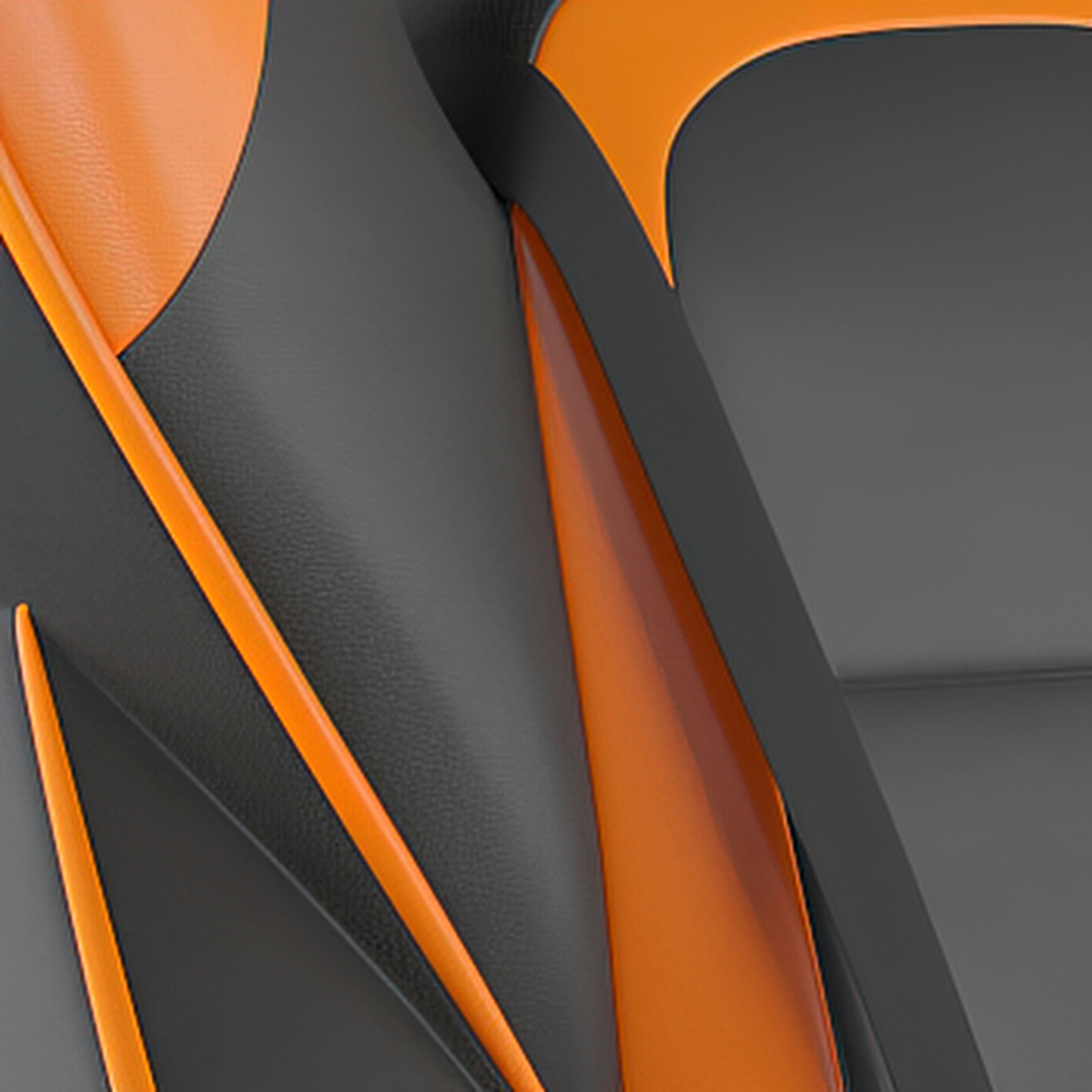 X40 Gaming Chair Racing Computer Chair with Fully Reclining Back/Arms and Transparent Roller Wheels, Slide-Out Footrest, - Black/Orange