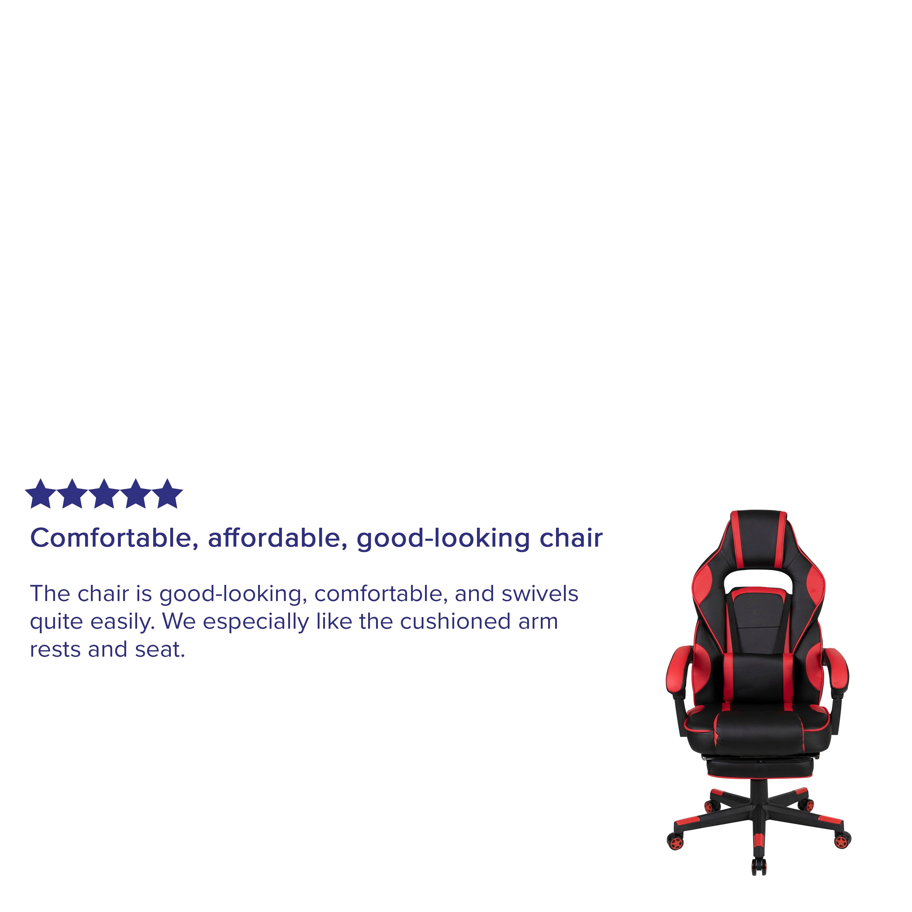 X40 Gaming Chair Racing Ergonomic Computer Chair with Fully Reclining Back/Arms, Slide-Out Footrest, Massaging Lumbar - Red