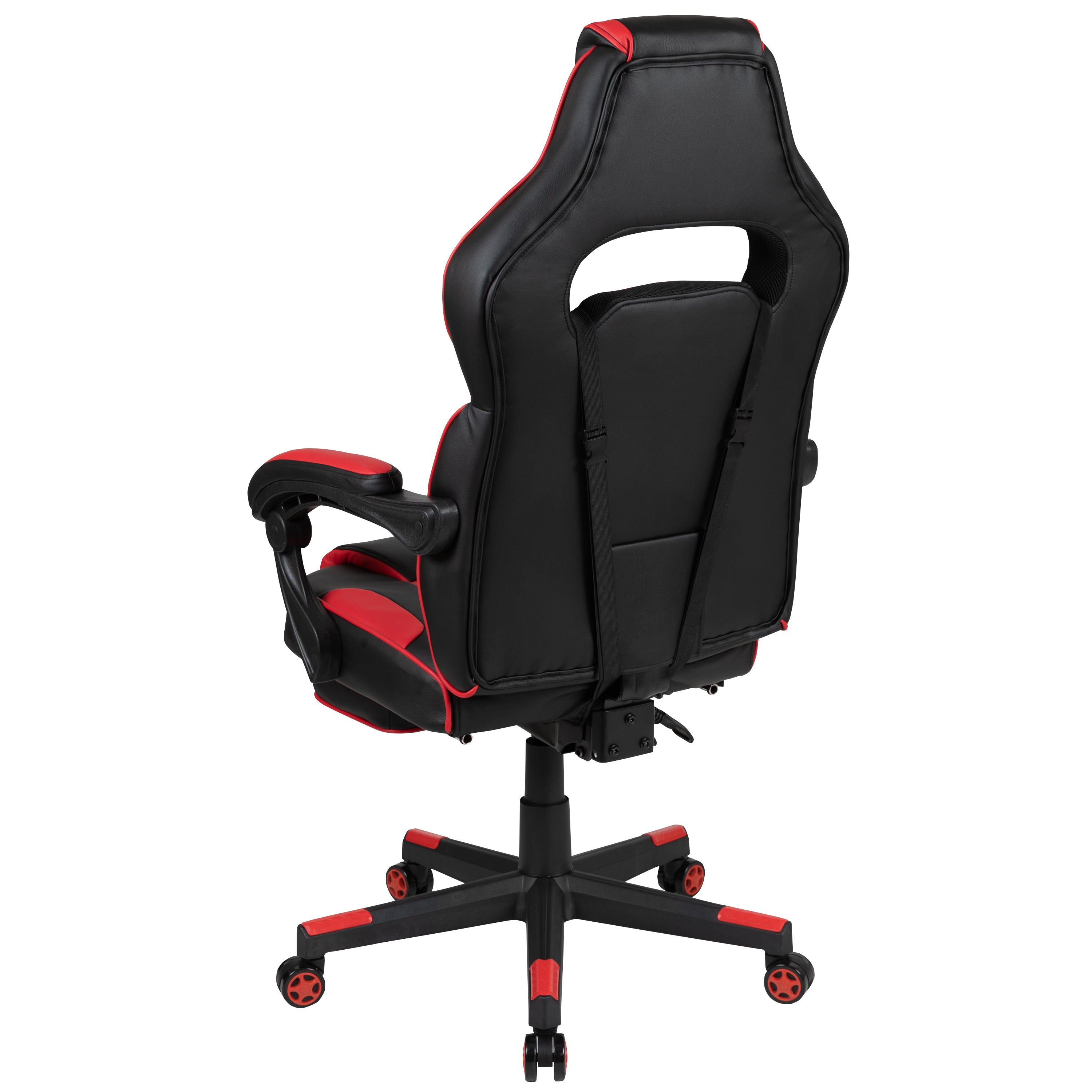 X40 Gaming Chair Racing Ergonomic Computer Chair with Fully Reclining Back/Arms, Slide-Out Footrest, Massaging Lumbar - Red